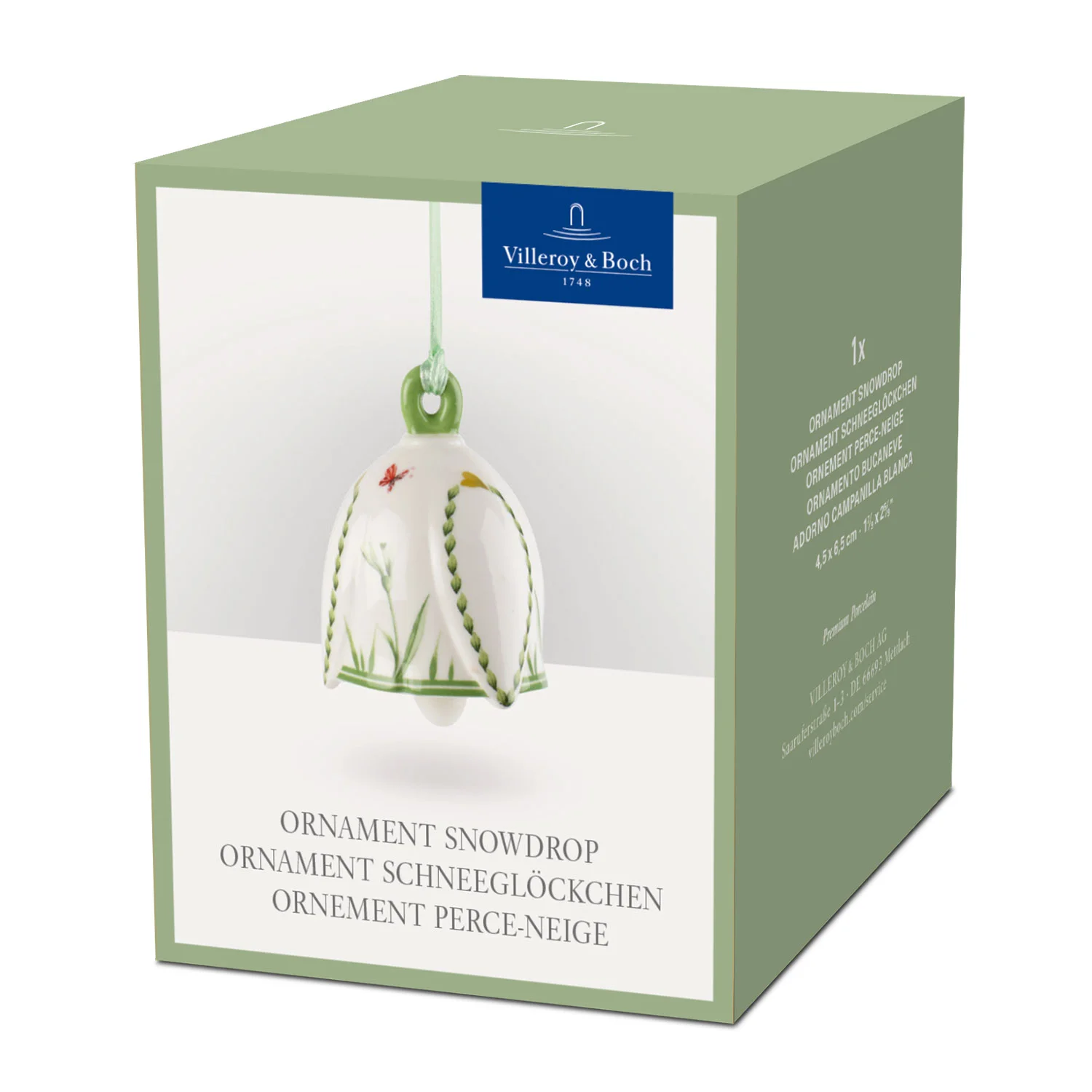 New Flower Bells Подвеска фарфоровая "Подснежник" 6.5 см