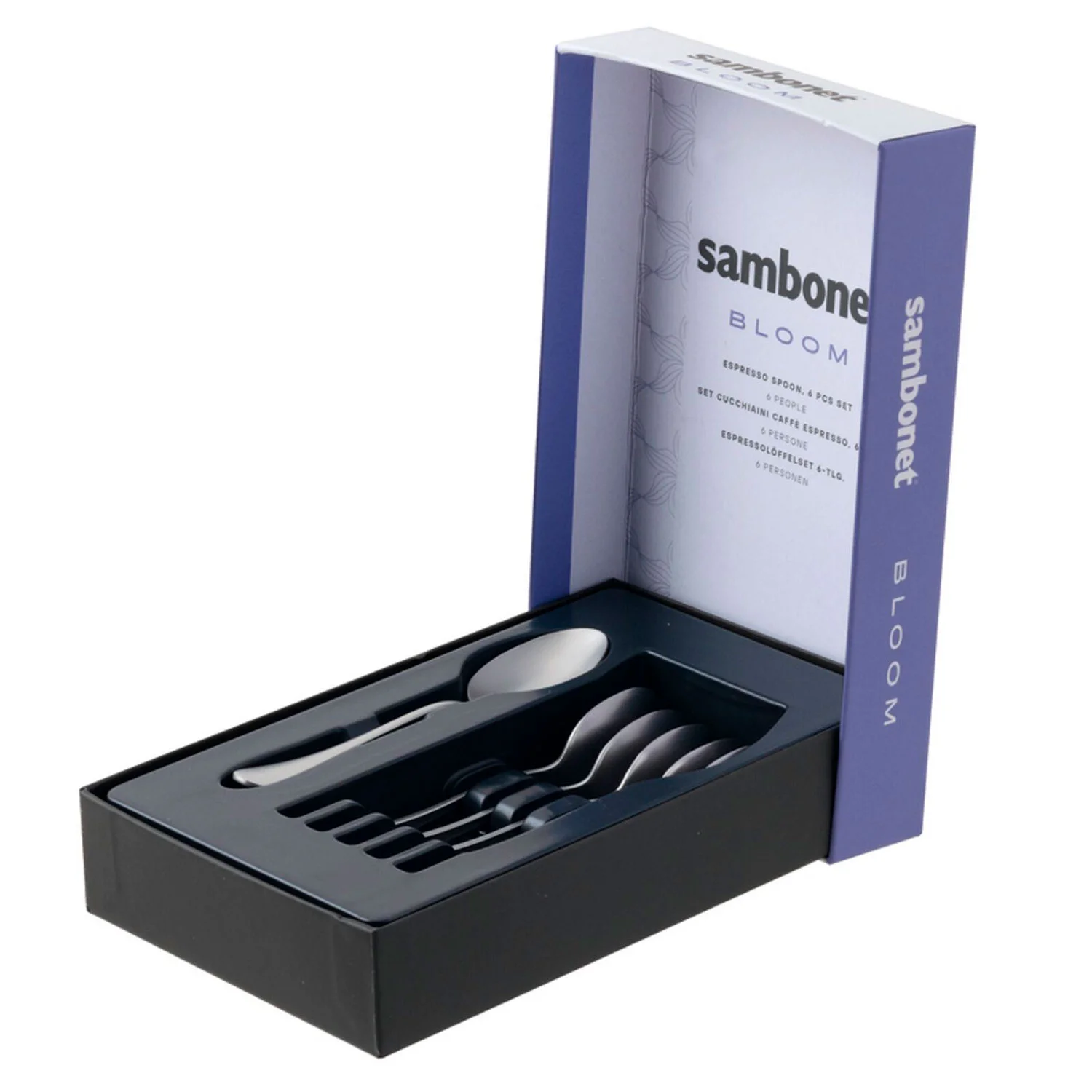 Sambonet Bloom Набор ложек для эспрессо/мокко, 6 шт