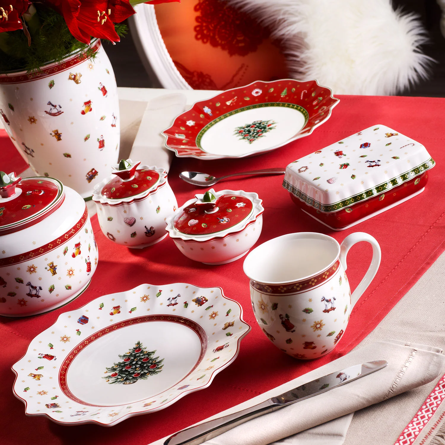 Toy's Delight Салатная тарелка красная 24 см