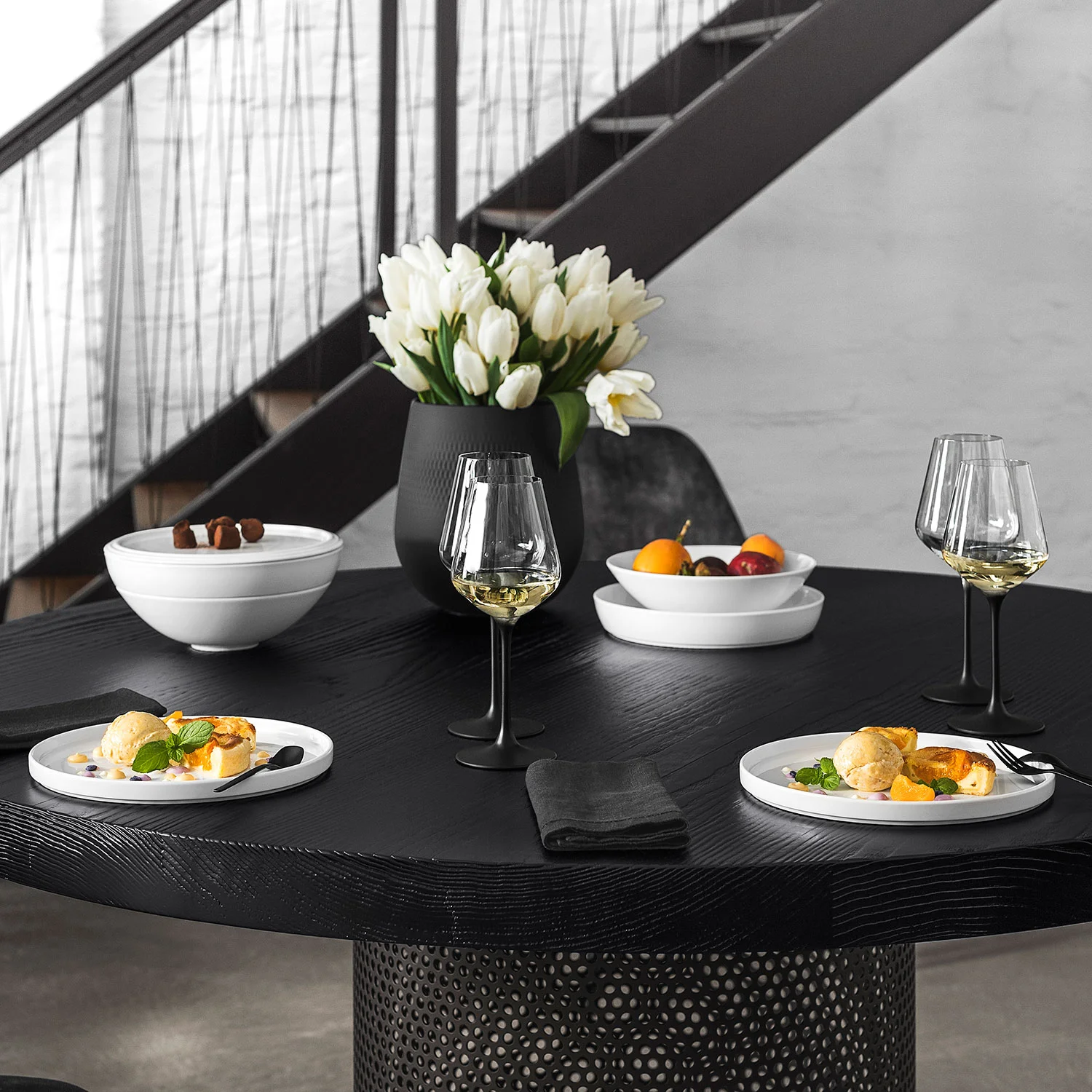 Iconic La Boule White Набор посуды на 2 персоны, 7 предметов