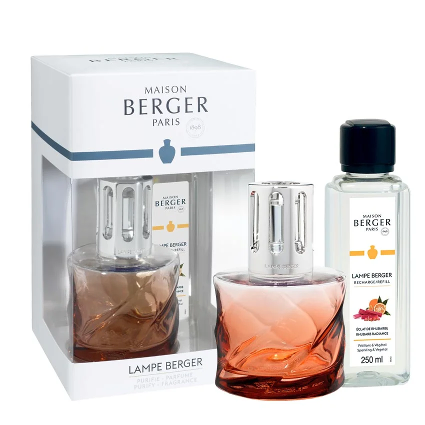 Maison Berger Набор лампа "Спираль" розовая и аромат "Яркий ревень" 250 мл
