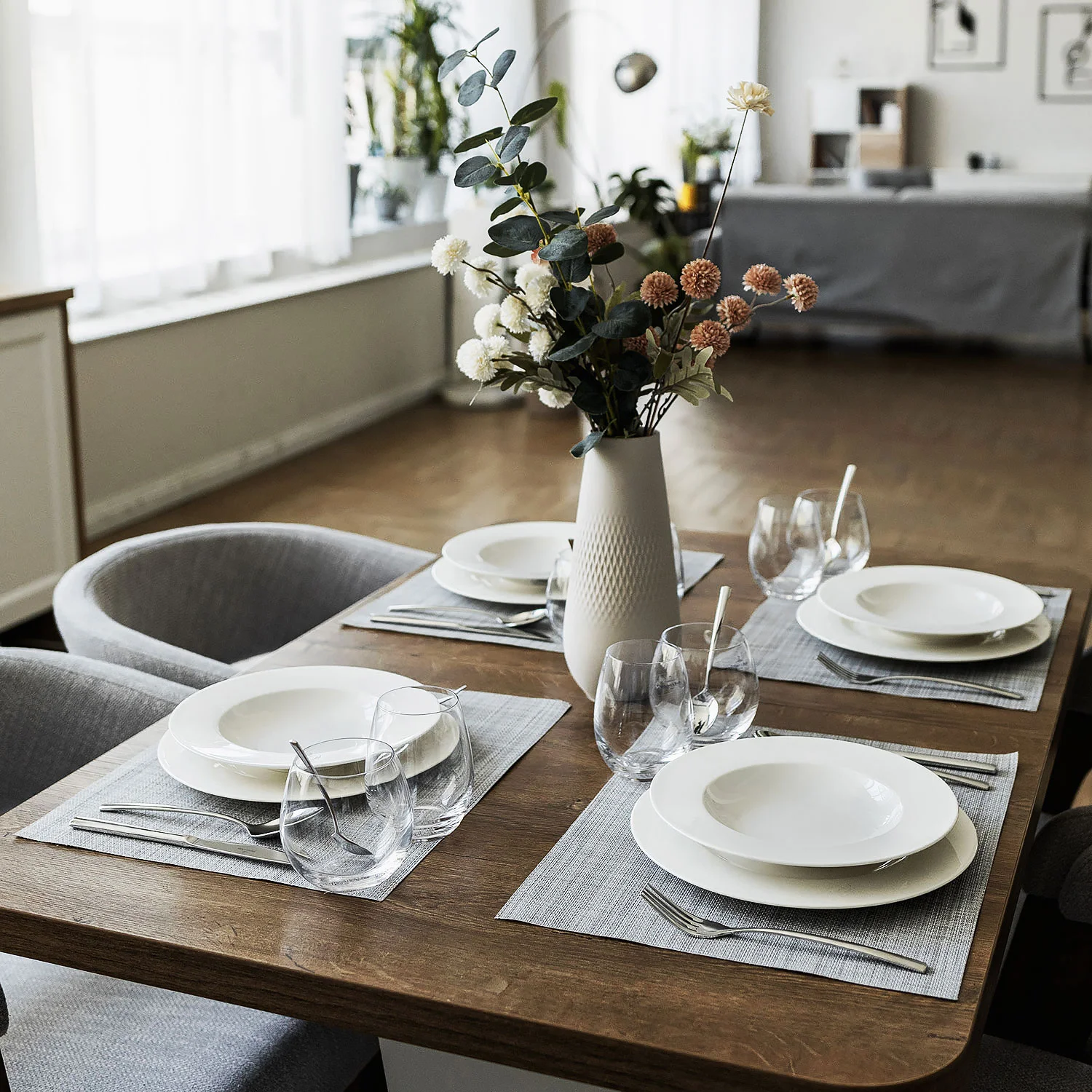 Wonderful World White Набор посуды на 4 персоны, 36 предметов