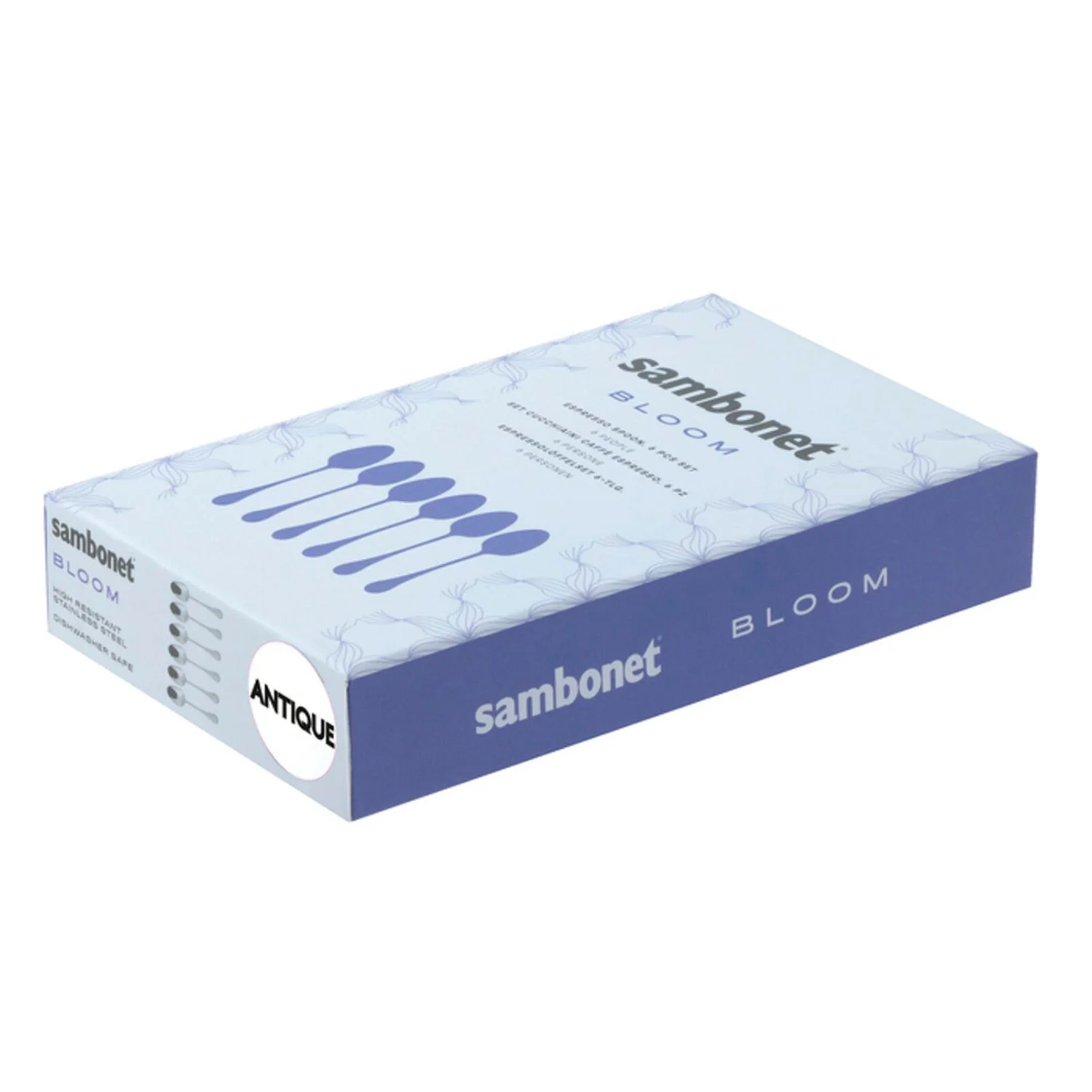 Sambonet Bloom Набор ложек для эспрессо/мокко, 6 шт