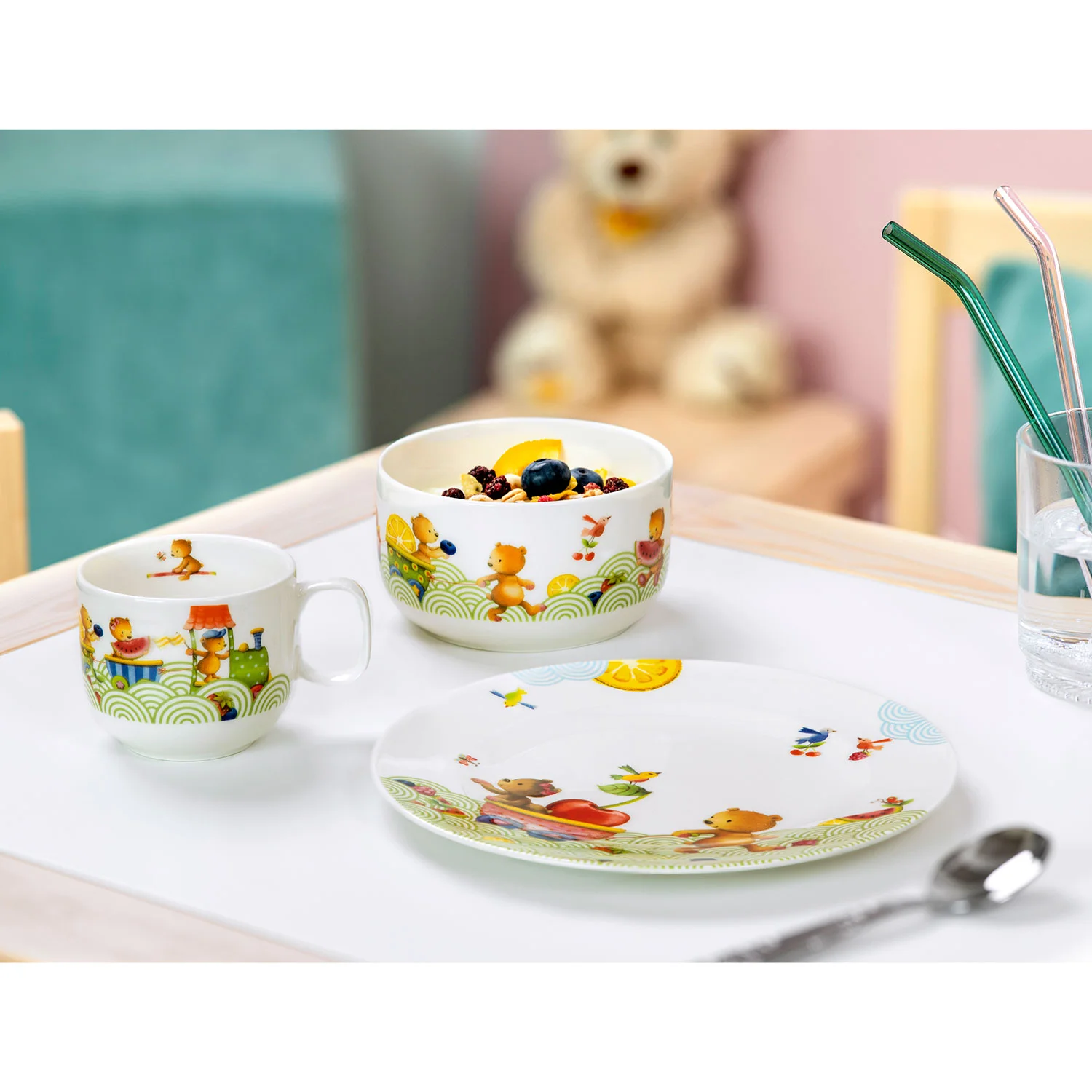 Hungry Bear Набор детской посуды, 3 предмета