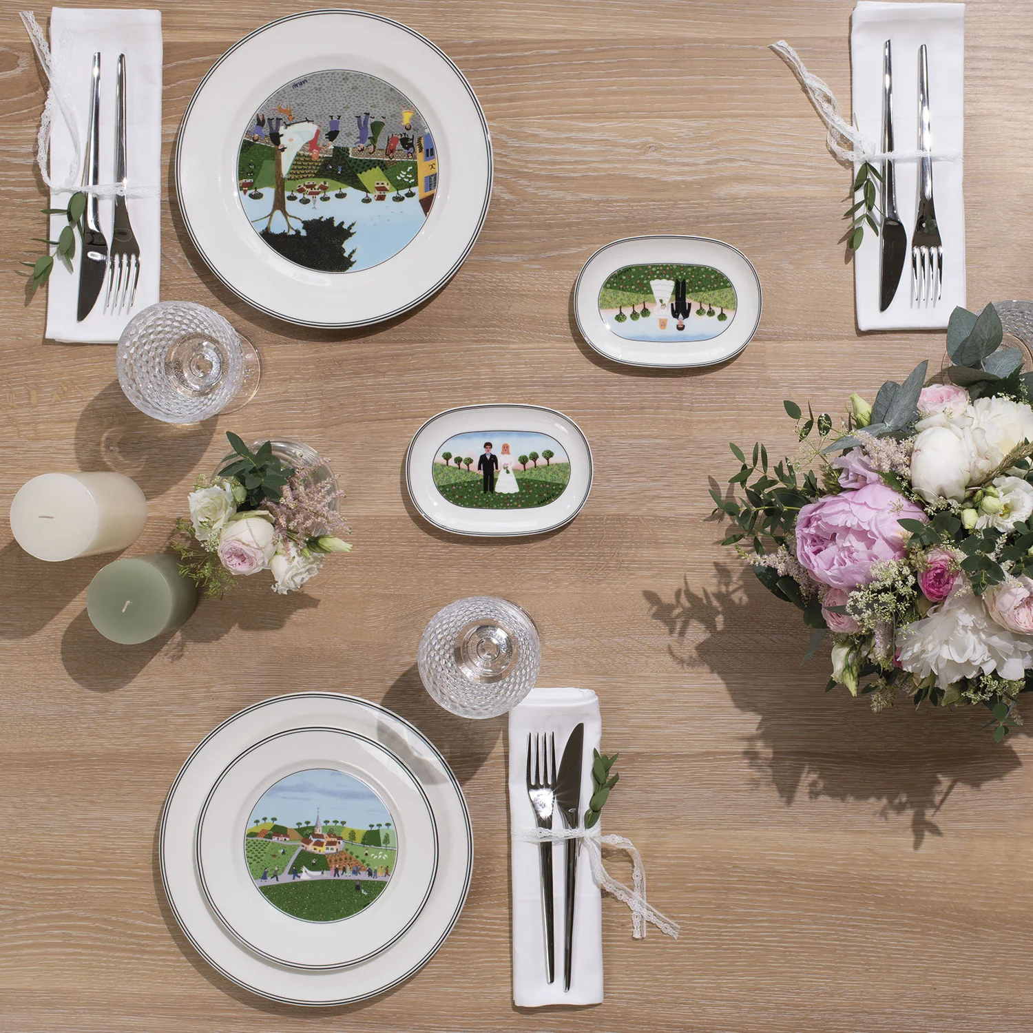 Design Naif Овальное блюдо "Свадьба" 16 см