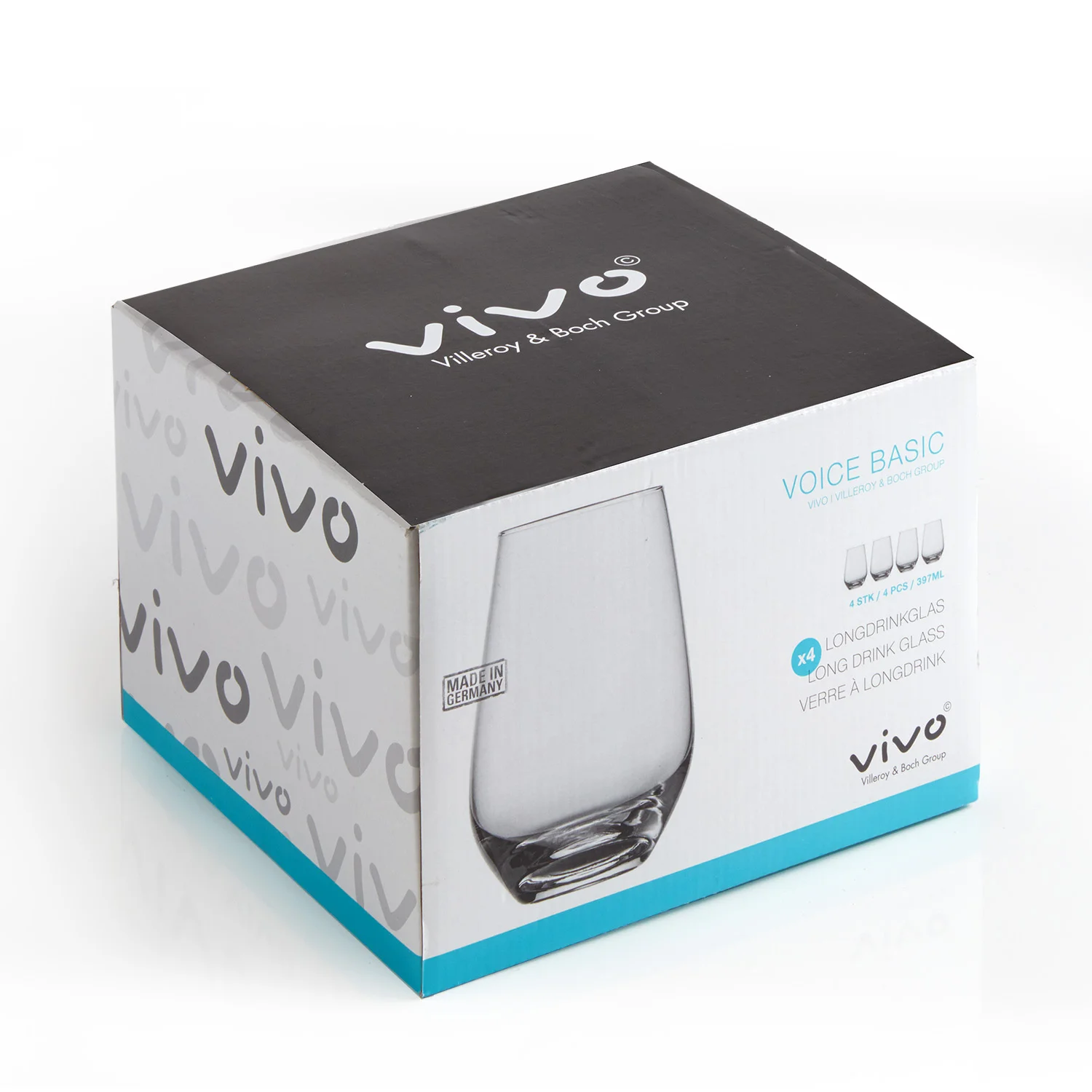 Voice Basic Glass Набор стаканов 400 мл, 4 шт