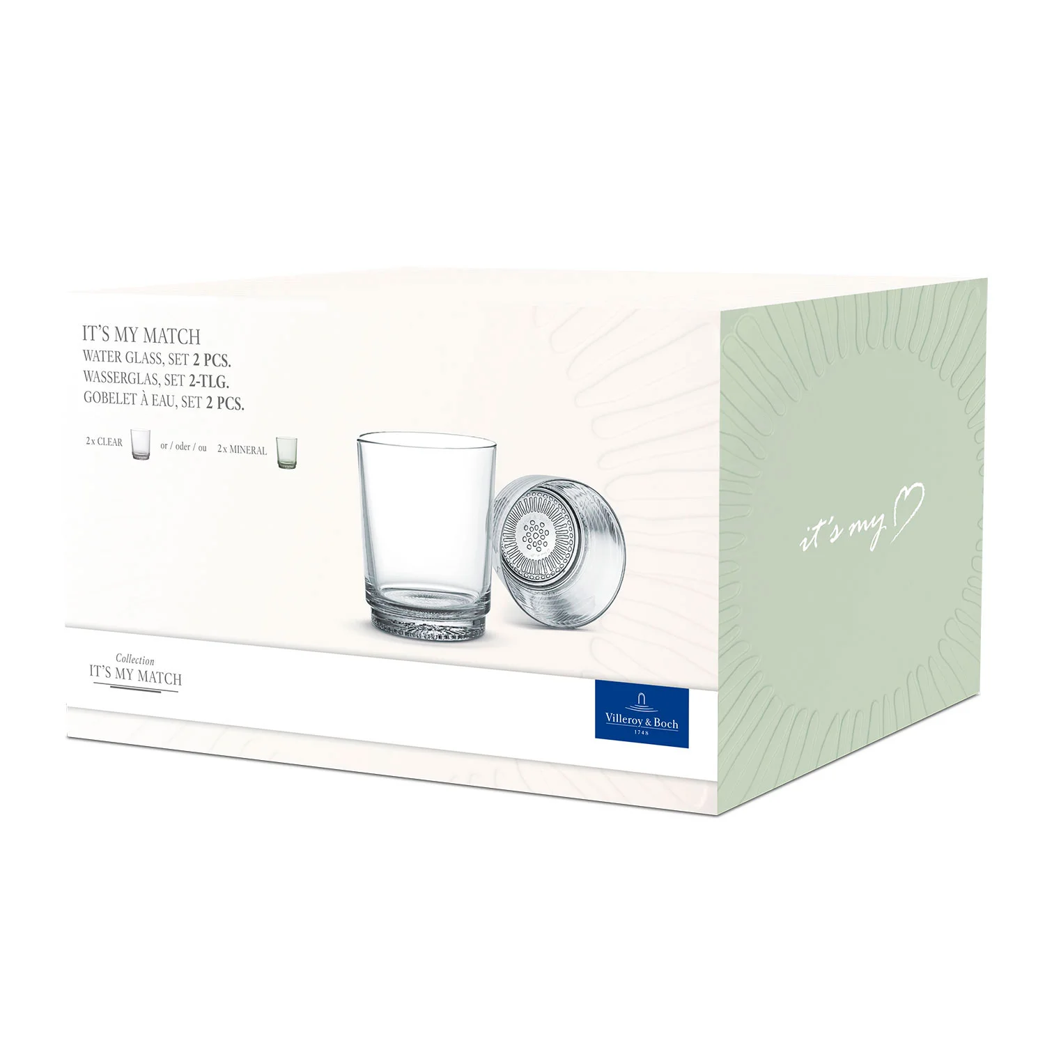 It's my match glass Набор стаканов для воды 380 мл, 2 шт.