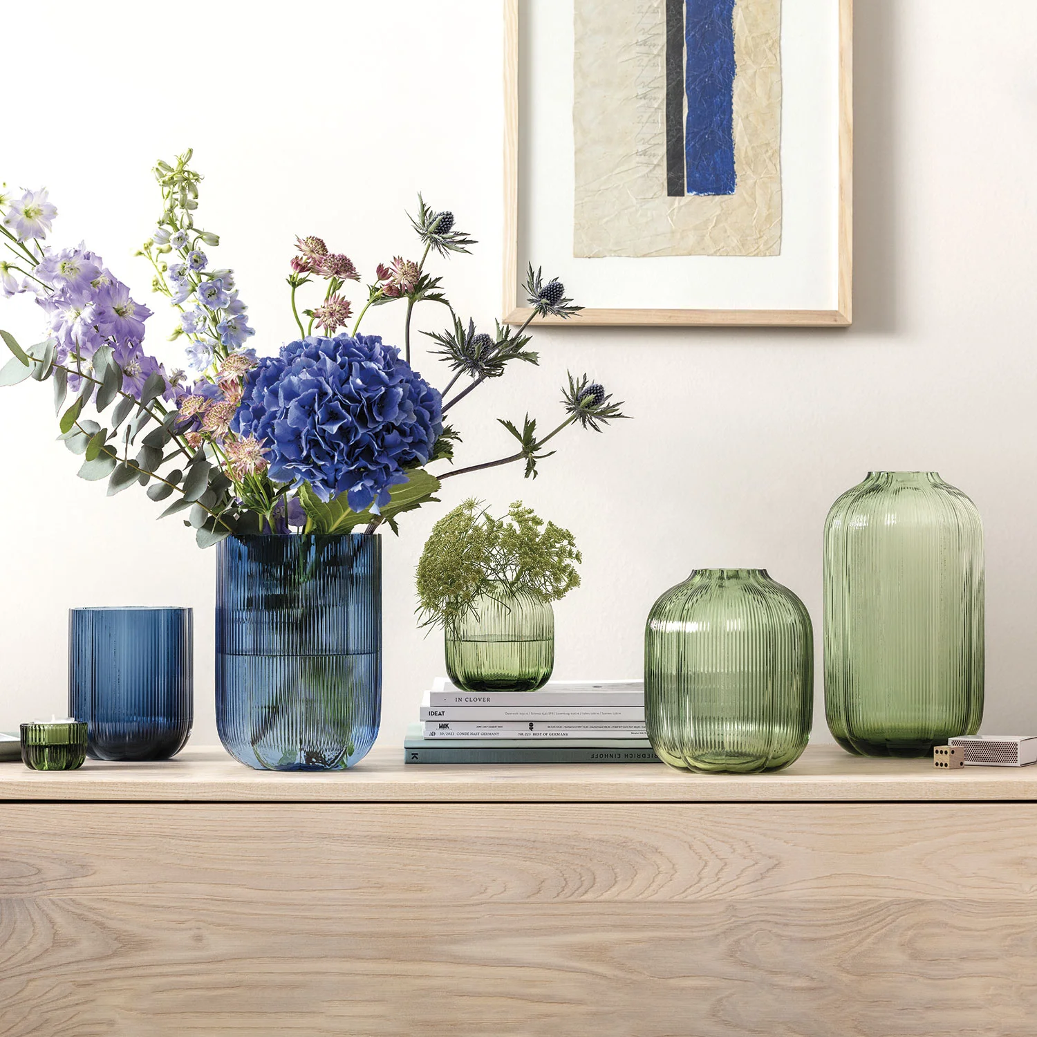 Fleur Bleu Glass Ваза 15 см