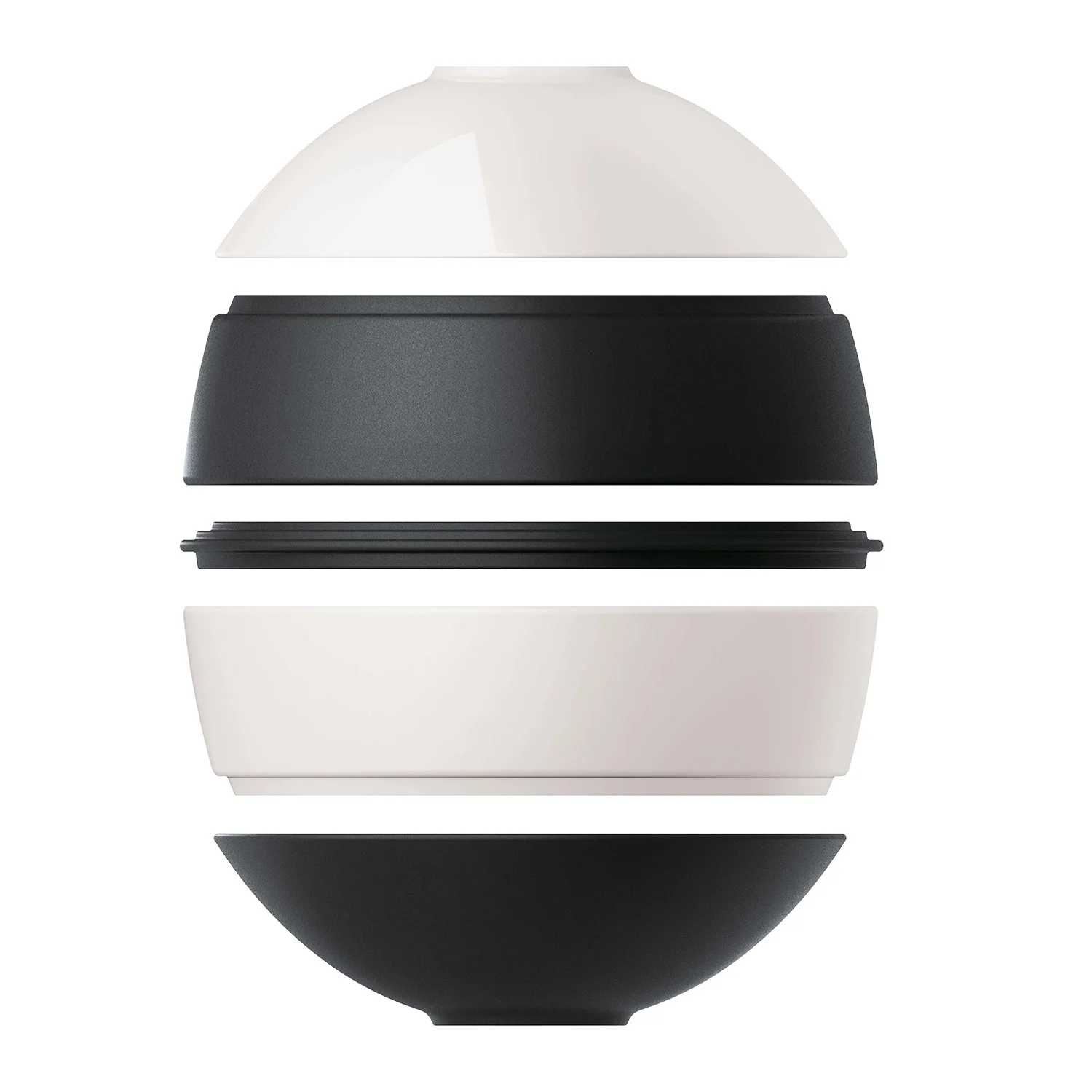 Iconic La Boule White&Black мини Набор посуды на 2 персоны, 5 предметов