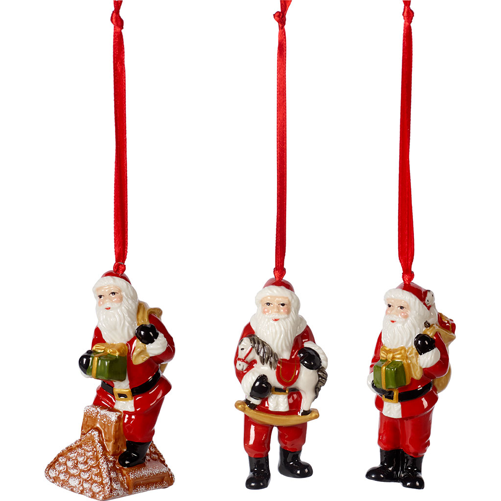 Nostalgic Ornaments Набор игрушек "Санта", 3 предмета