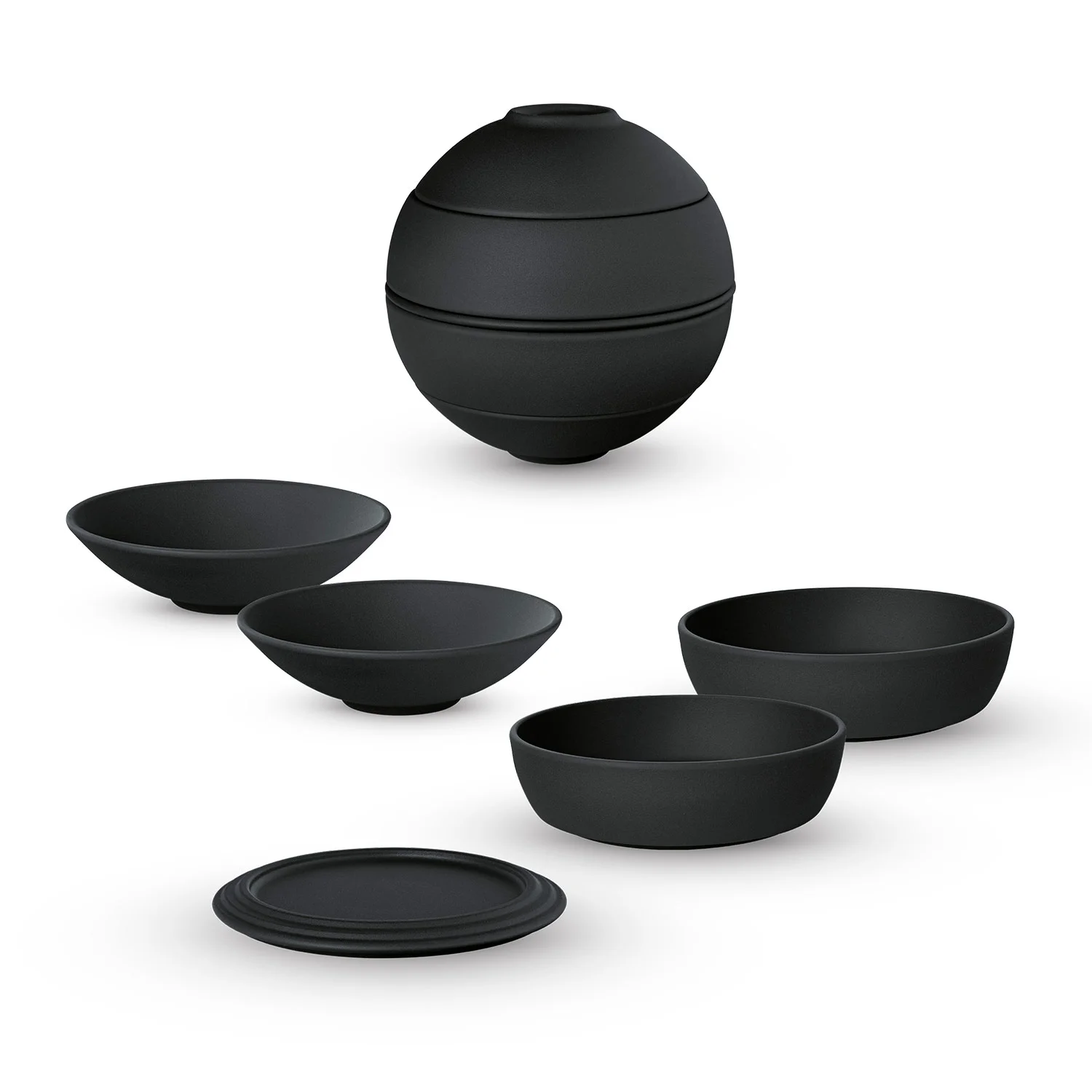 Iconic La Boule Black мини Набор посуды на 2 персоны, 5 предметов