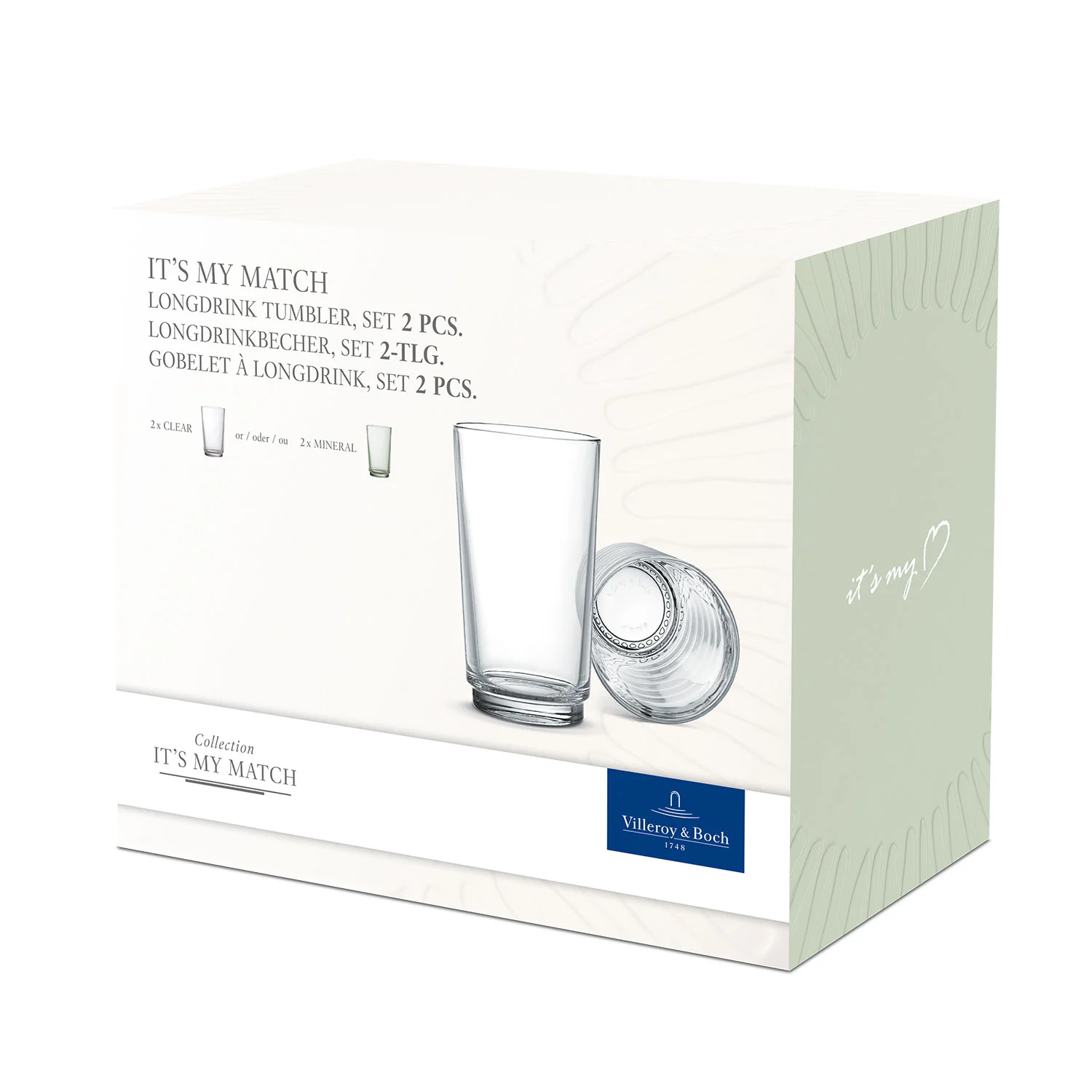 It's my match glass Набор высоких стаканов 410 мл, 2 шт.