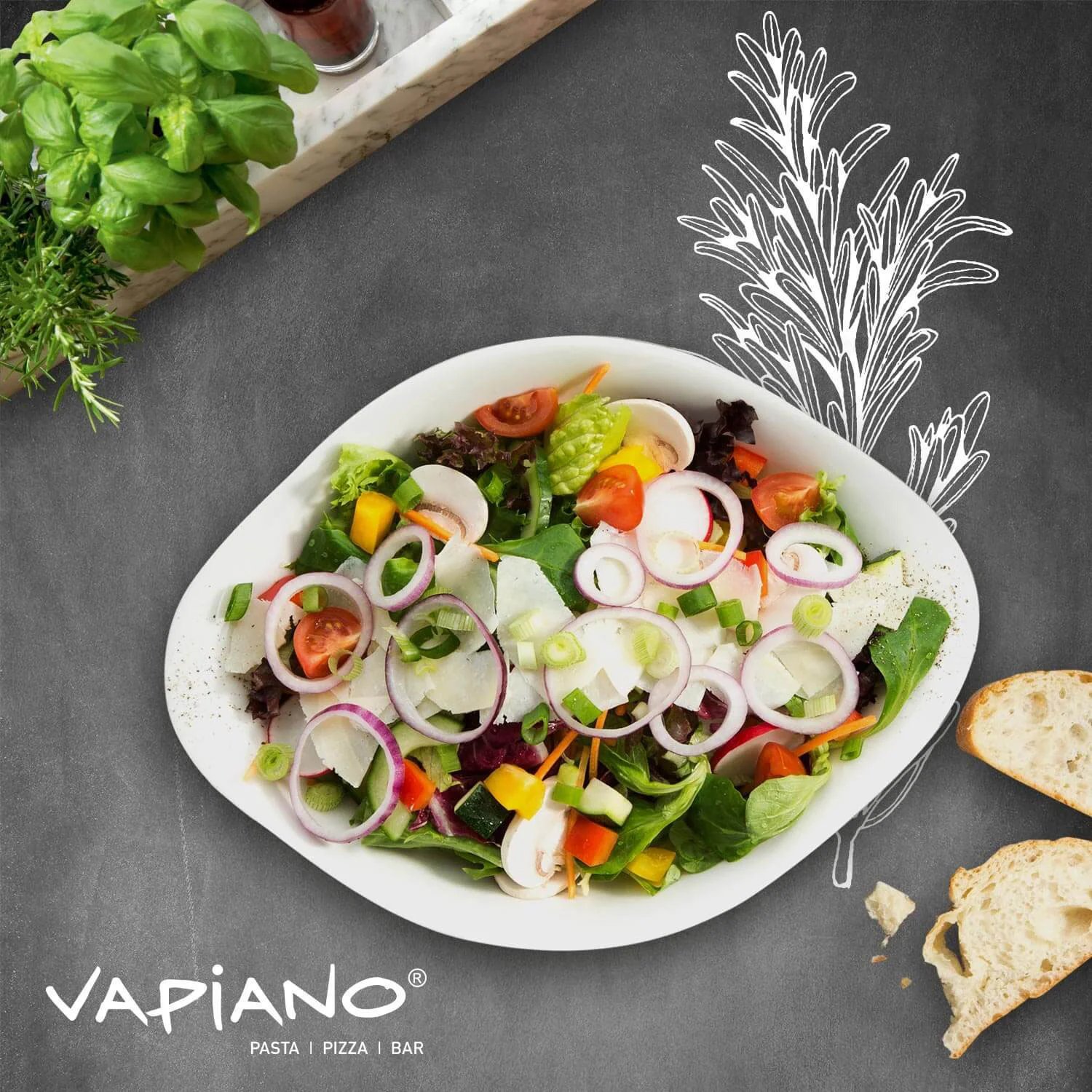 Vapiano Набор салатников 780 мл, 2 шт