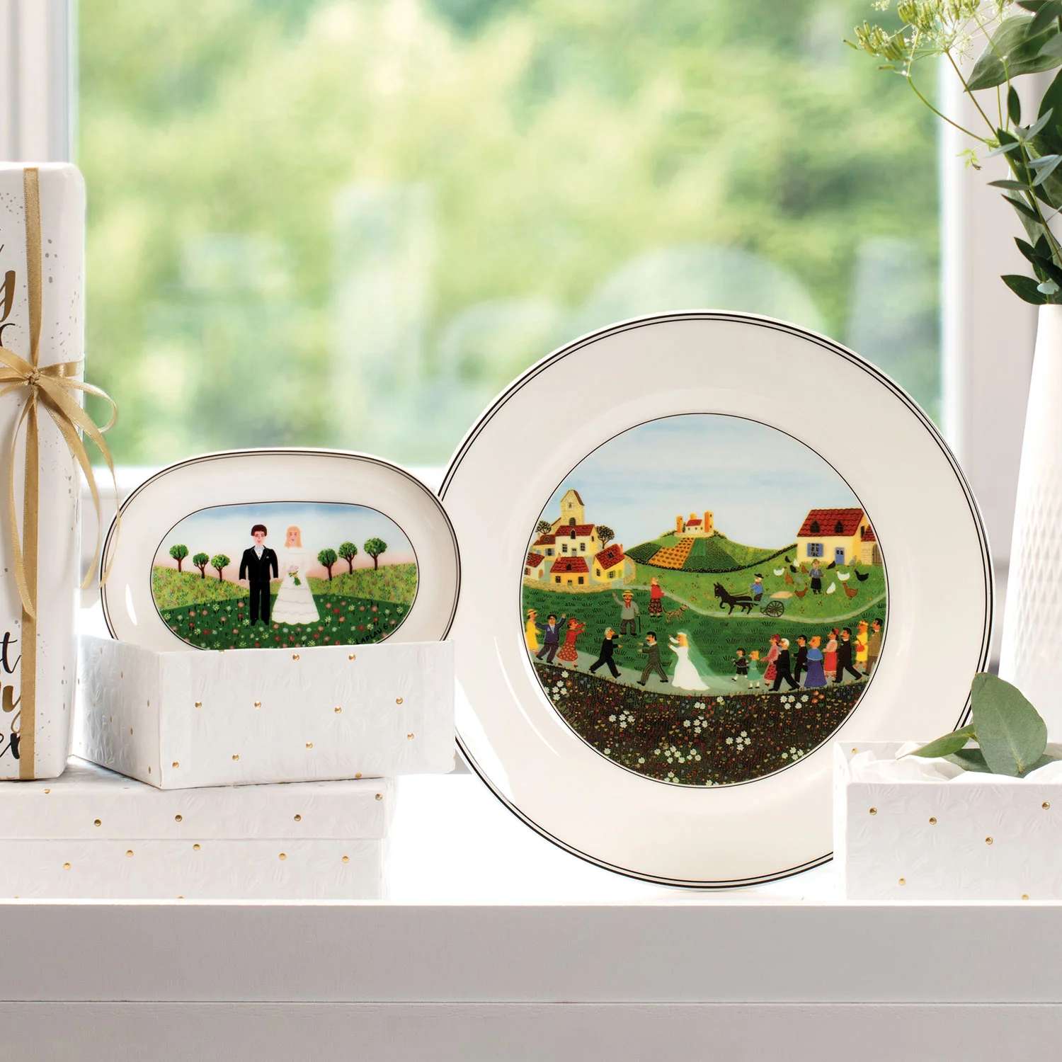 Design Naif Овальное блюдо "Свадьба" 16 см