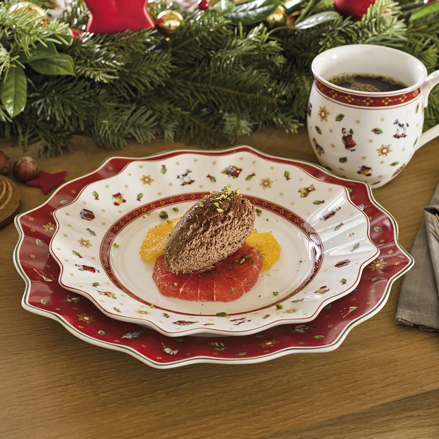 Toy's Delight Плоская тарелка красная 29 см