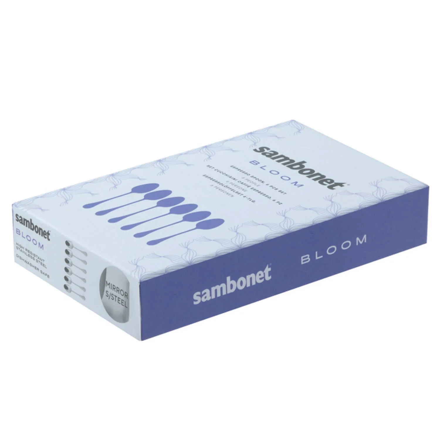 Sambonet Bloom Набор ложек для эспрессо/мокко, 6 шт
