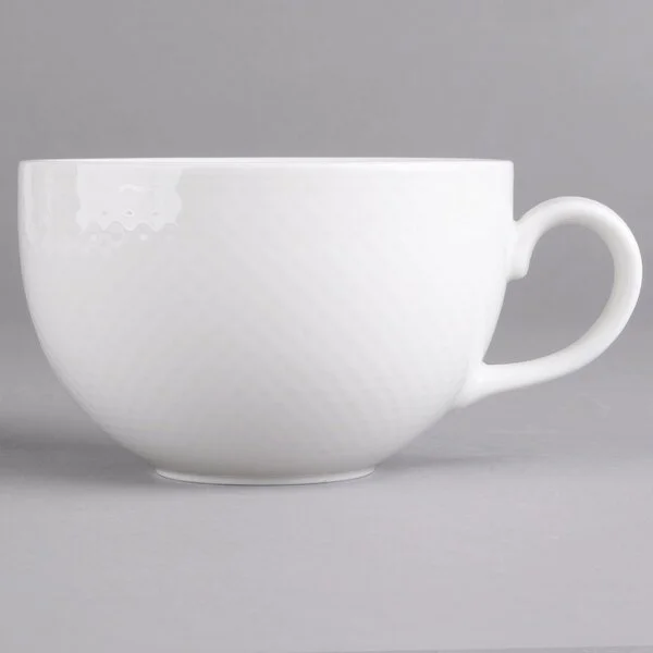Белая чашка Easy White с мелким рельефом и округлой ручкой - Villeroy & Boch