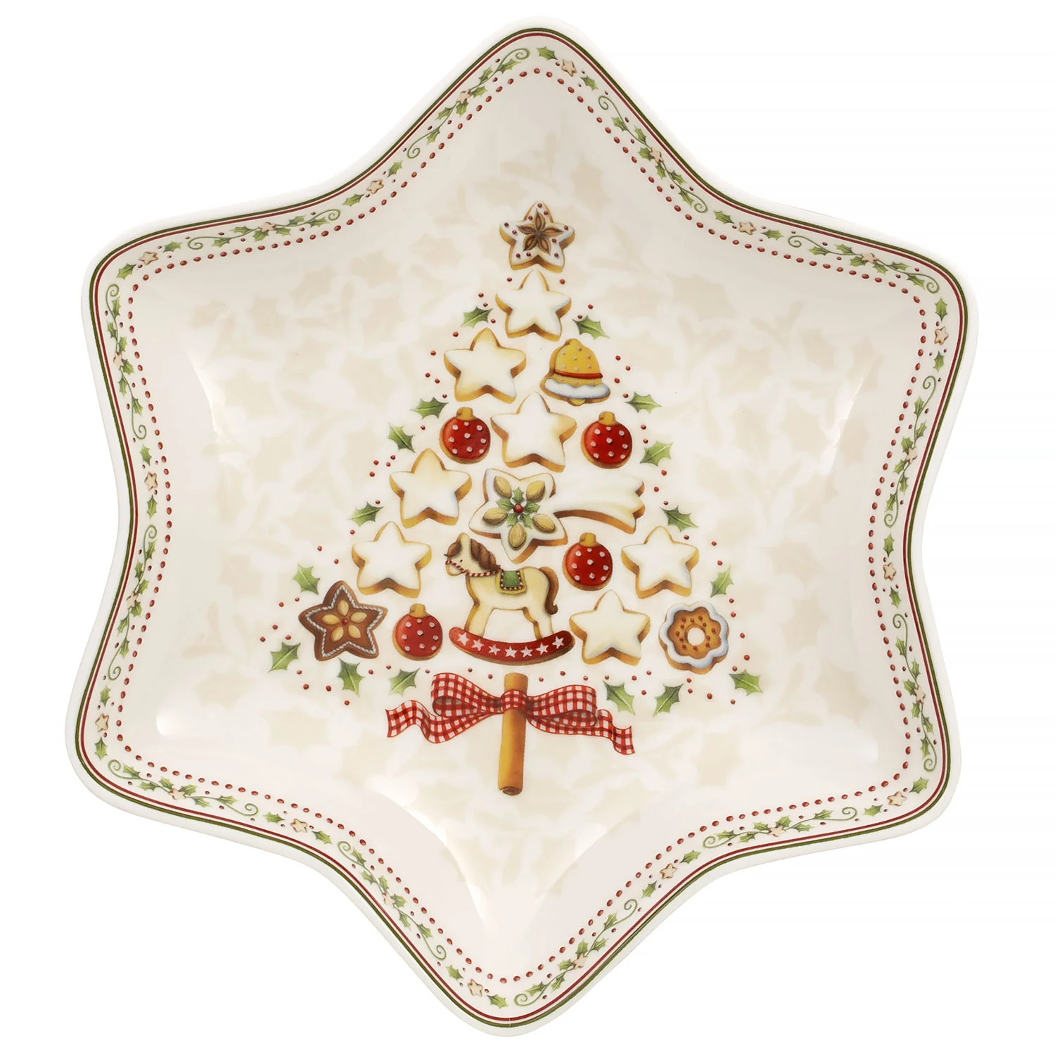 Winter Bakery Delight Салатник в форме звезды "Ель" 24.5 см - v-b.ru