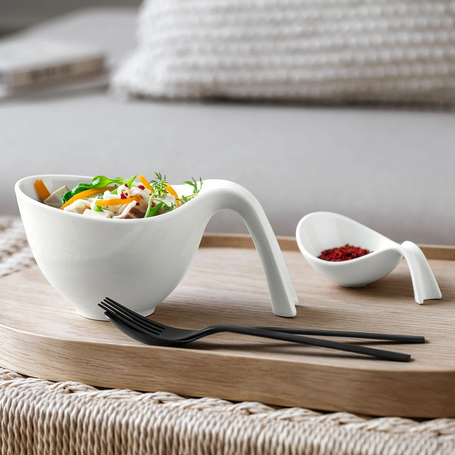 Flow Индивидуальный салатник с ручкой 30 мл