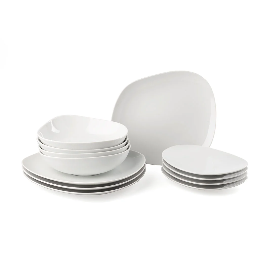 Organic White Набор тарелок на 4 персоны, 12 предметов