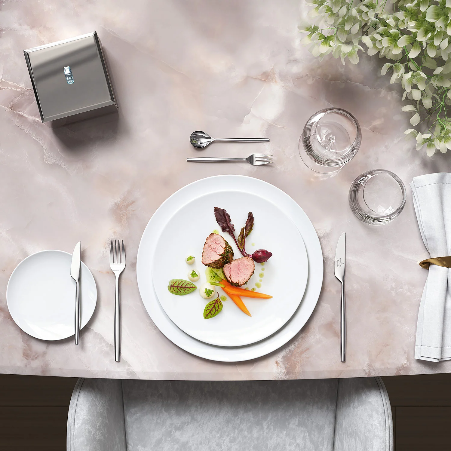 MetroChic Blanc Тарелка для торта 33 см