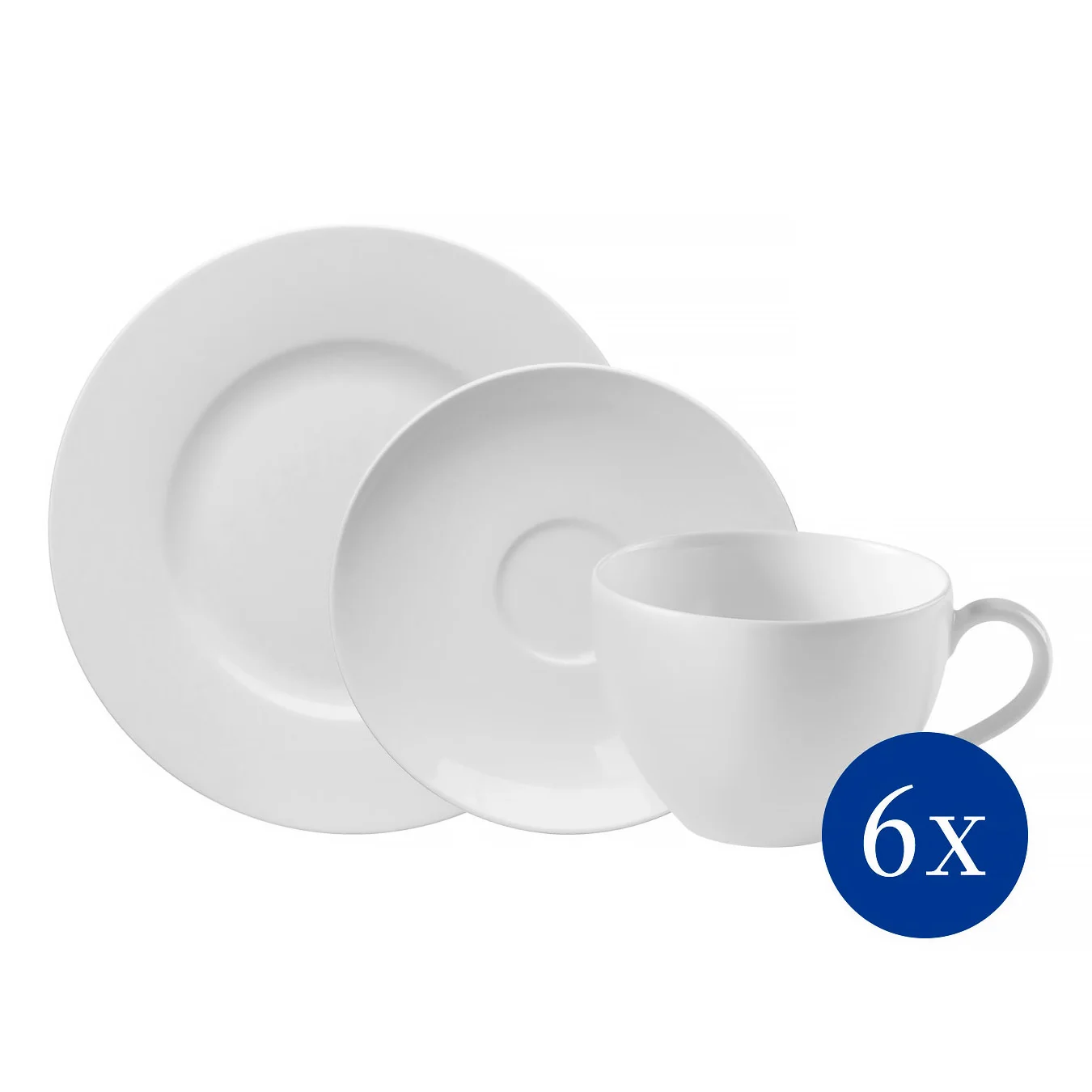 Basic White Кофейный сервиз на 6 персон, 18 предметов