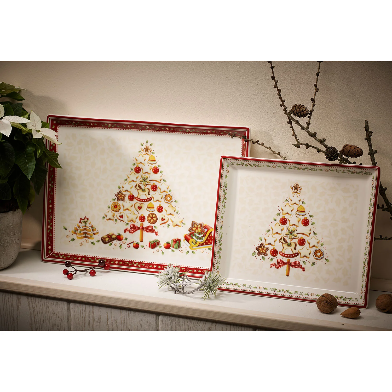 Winter Bakery Delight Блюдо для торта прямоугольное 27 см