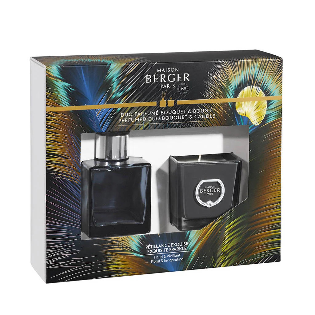 Мини-диффузор и мини-свеча "Брызги шампанского", набор 2 предмета