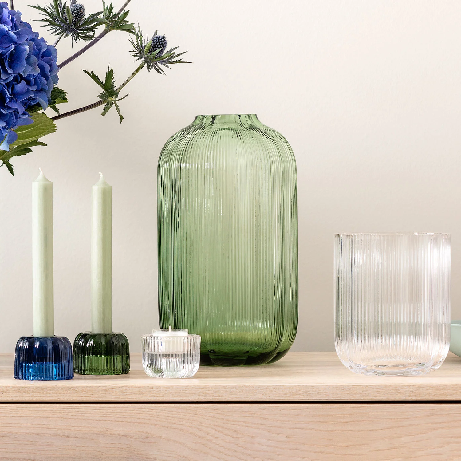 Fleur Vert Glass Ваза 28 см