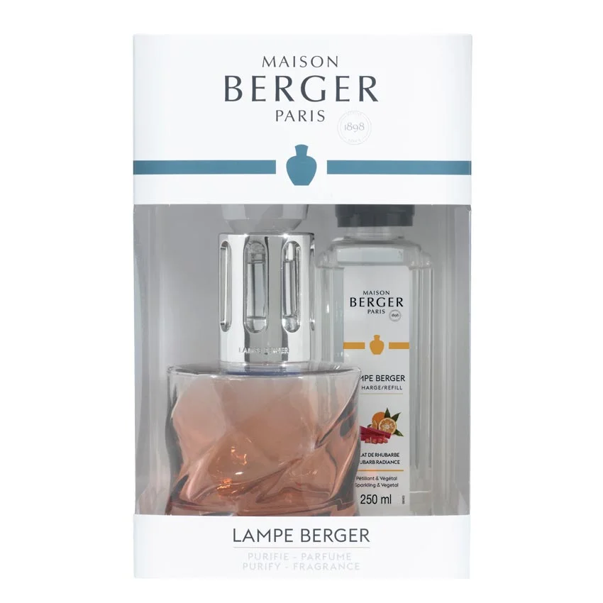 Maison Berger Набор лампа "Спираль" розовая и аромат "Яркий ревень" 250 мл