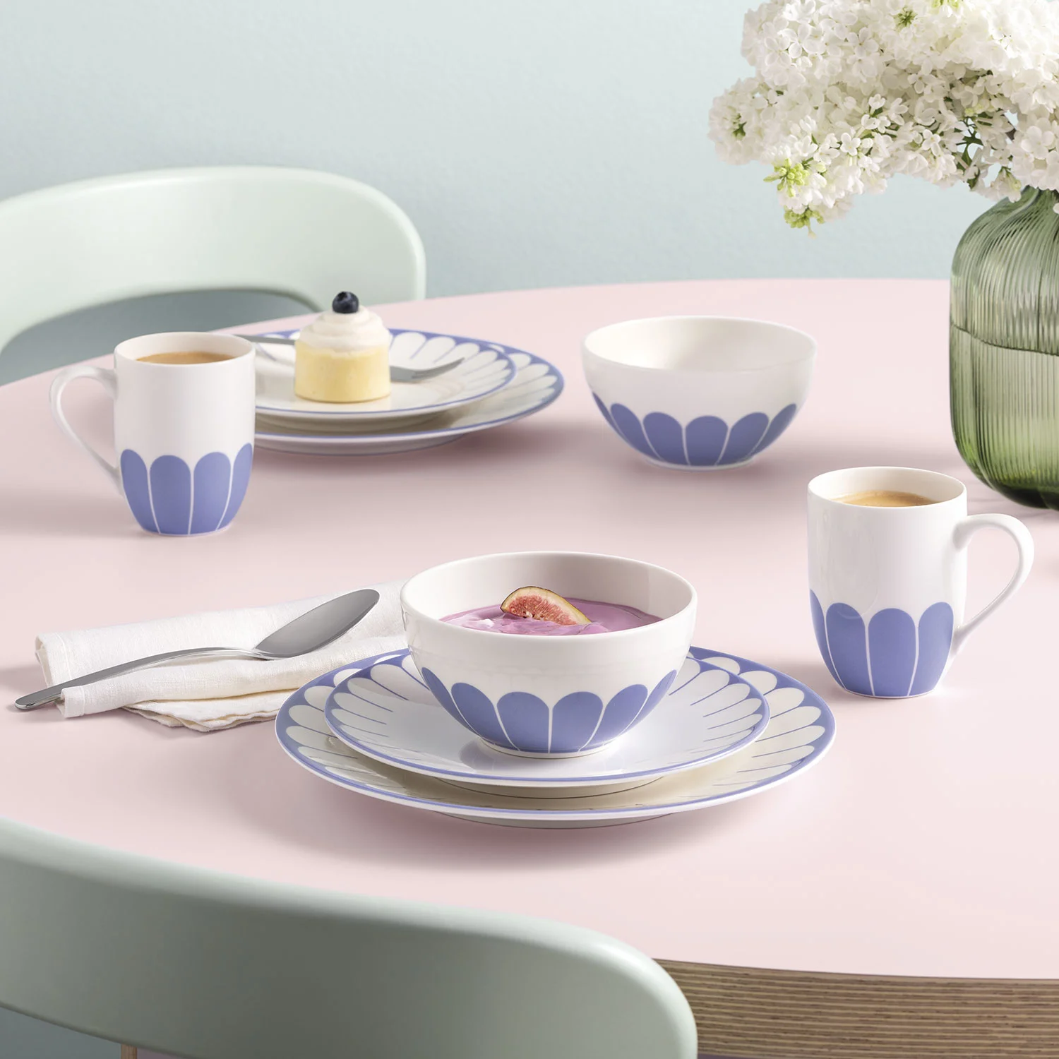 Fleur Bleu Плоская тарелка 27 см
