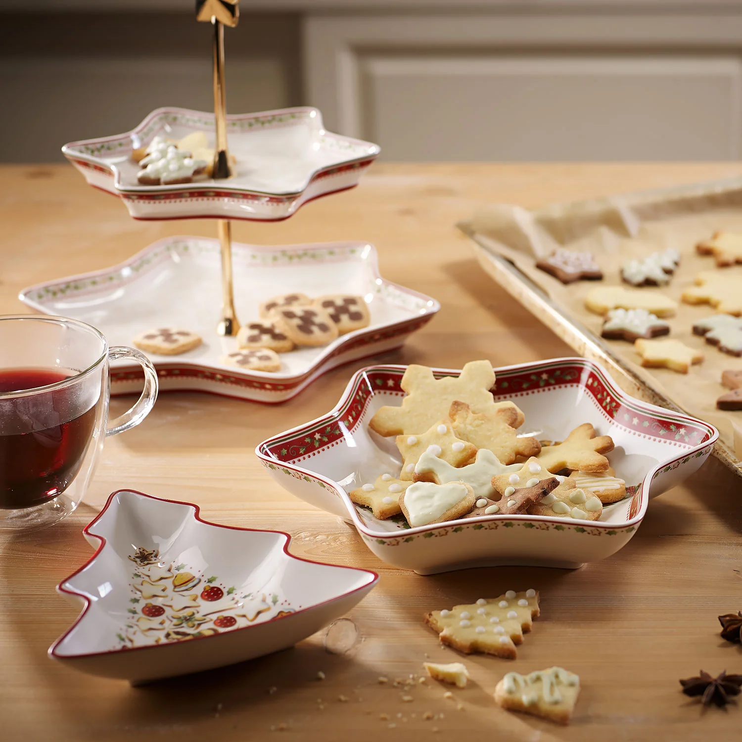 Winter Bakery Delight Индивидуальный салатник в форме ели 17 см