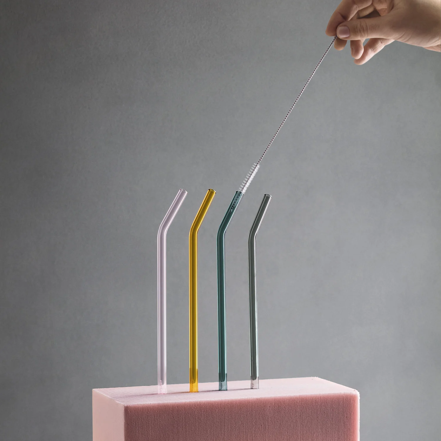 Artesano Hot - Cold Beverages Трубочки для напитков стеклянные, 4 шт