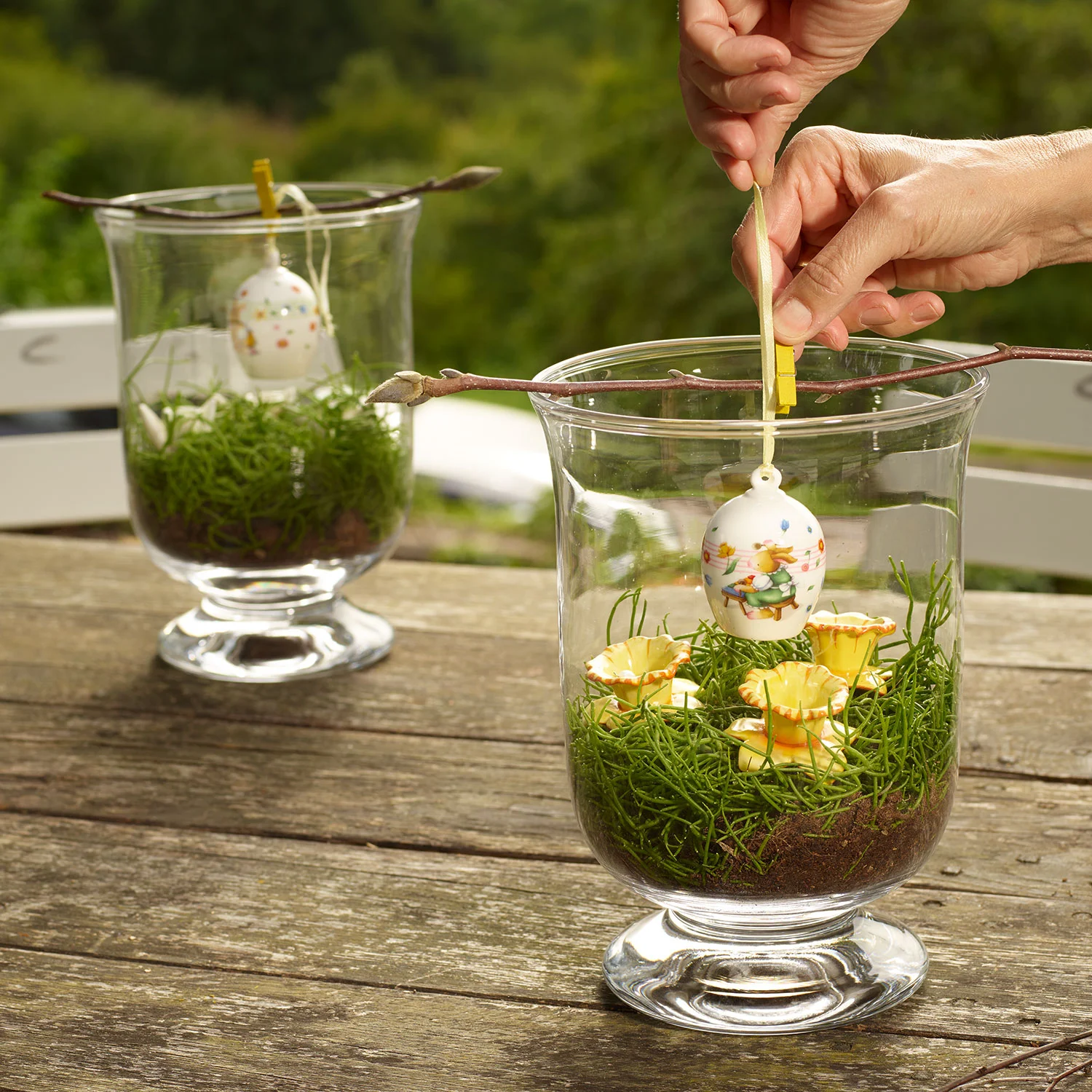 Mini Flower Bells Подвеска фарфоровая "Нарцисс" 4 см, 2 шт