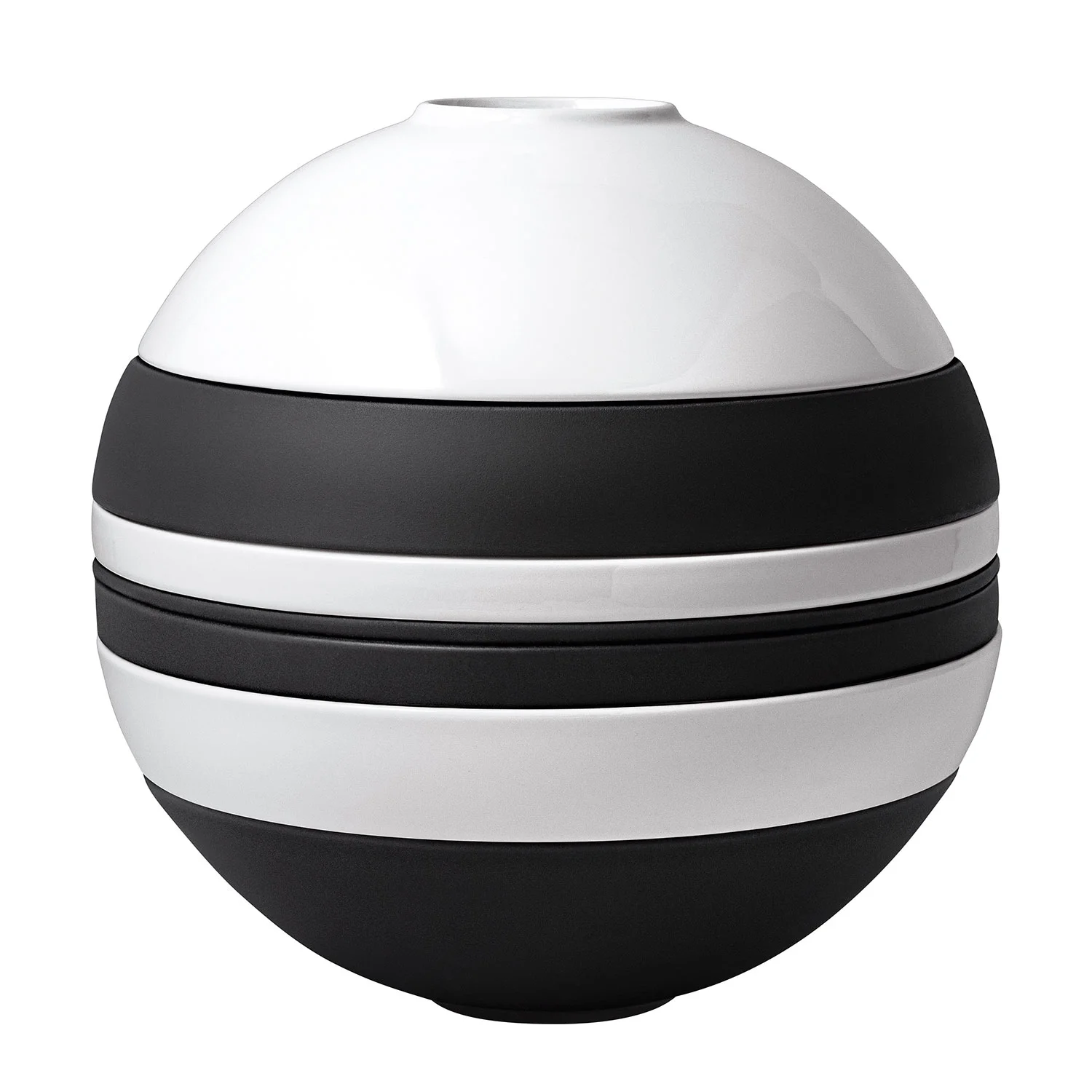 Iconic La Boule White&Black Набор посуды на 2 персоны, 7 предметов