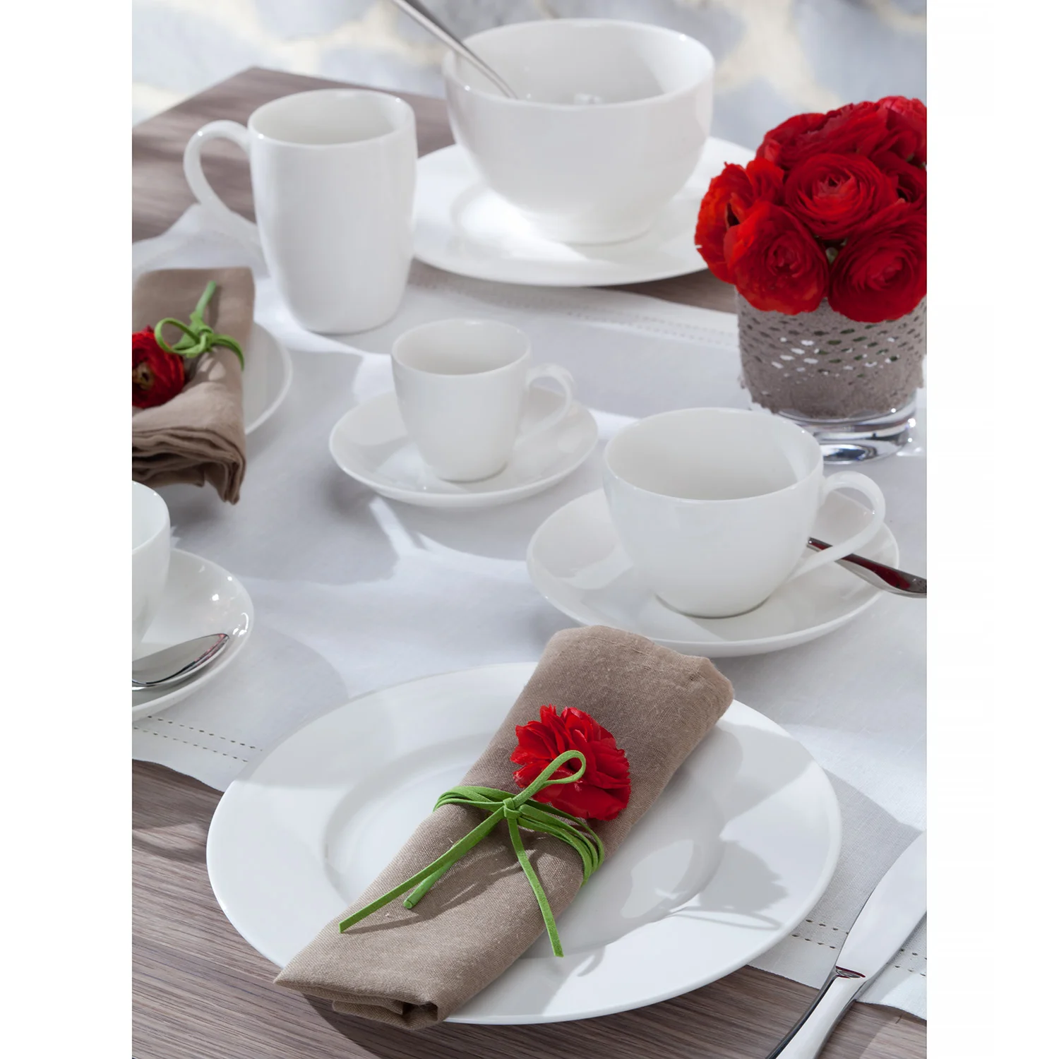 Basic White Кофейный сервиз на 6 персон, 18 предметов