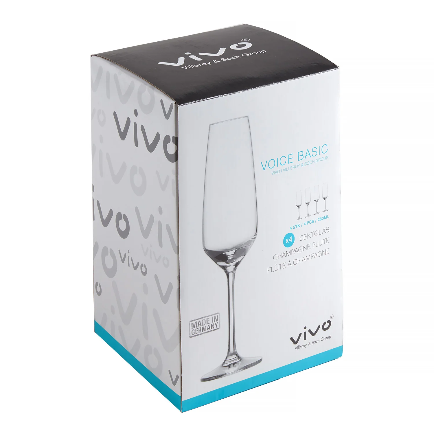 Voice Basic Glass Набор бокалов для шампанского 360 мл, 4 шт