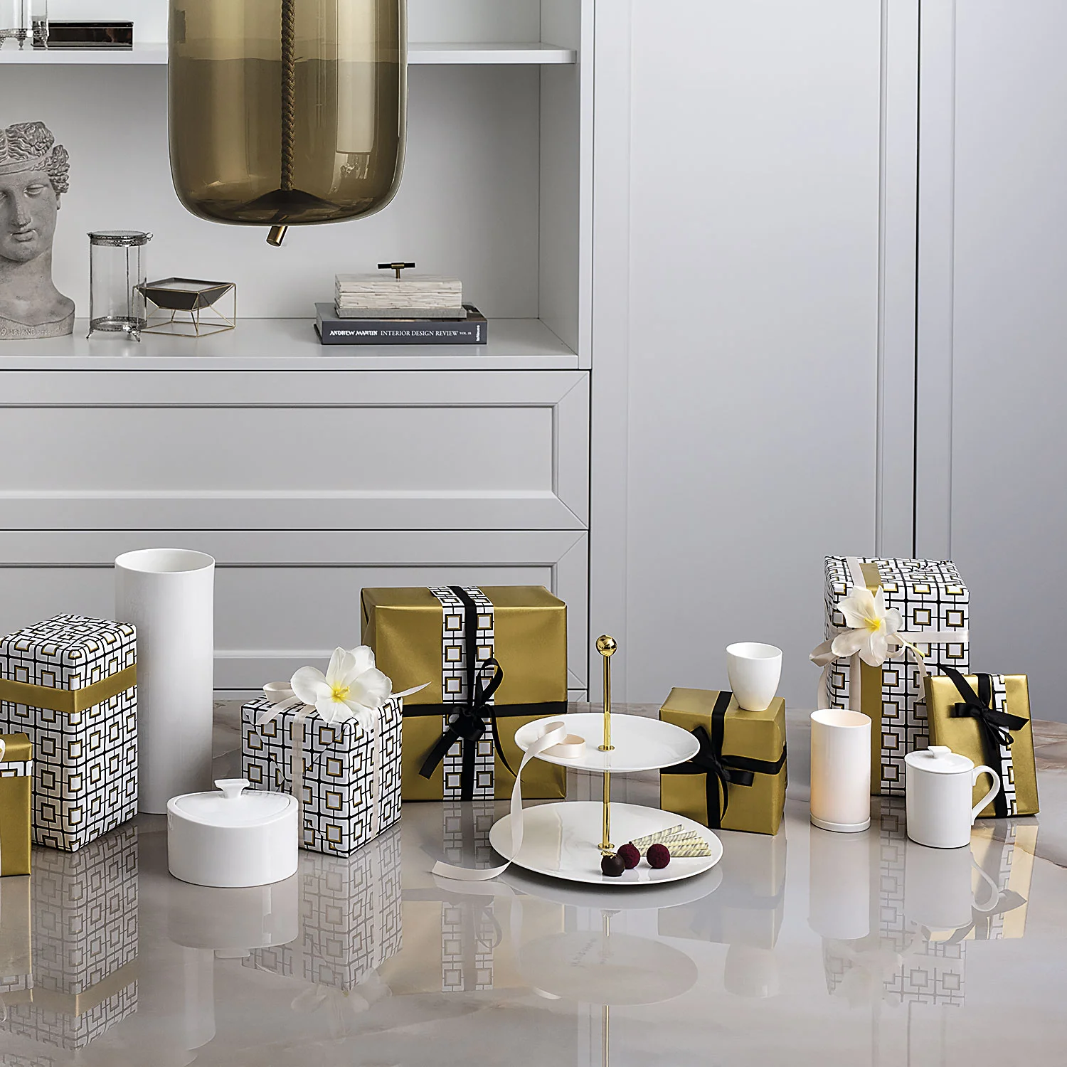 MetroChic Blanc Gifts Этажерка 27 см