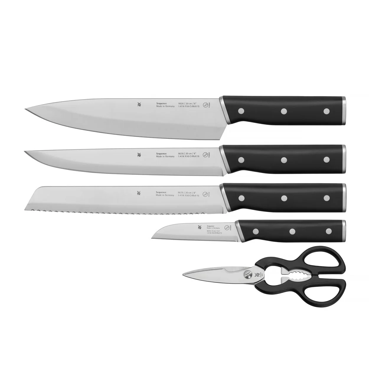 Набор ножей с блоком WMF Sequence, 6 предметов