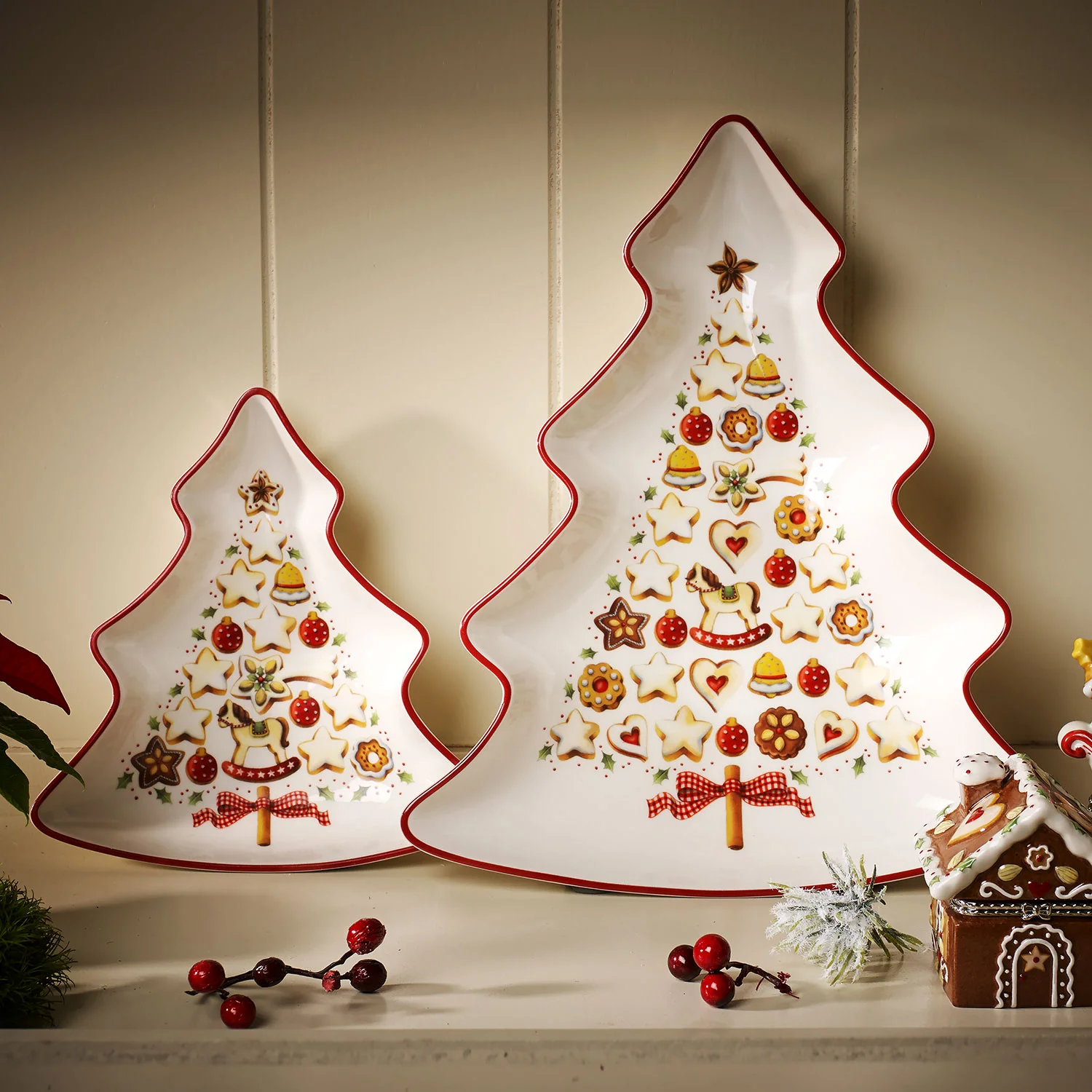 Winter Bakery Delight Индивидуальный салатник в форме ели 17 см