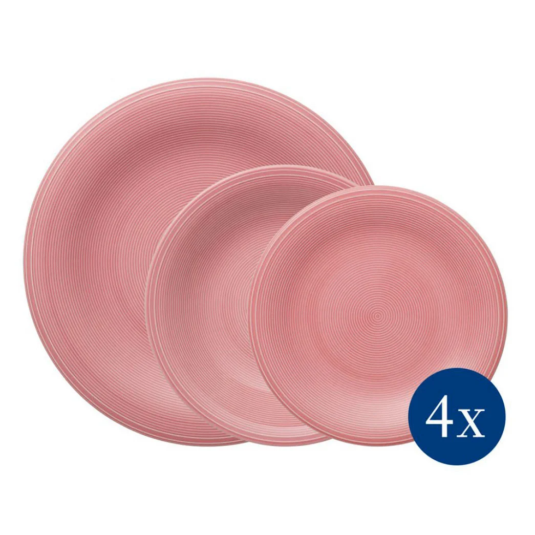 Color Loop Rose Набор тарелок на 4 персоны, 12 предметов