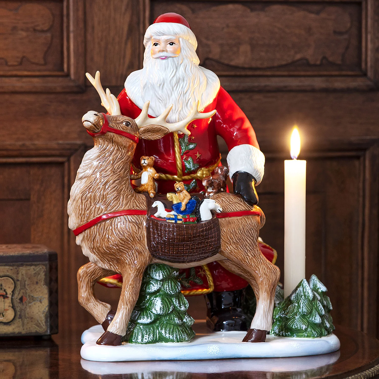 Christmas Toy's Memory Фигурка "Дед Мороз на олене" 35 см