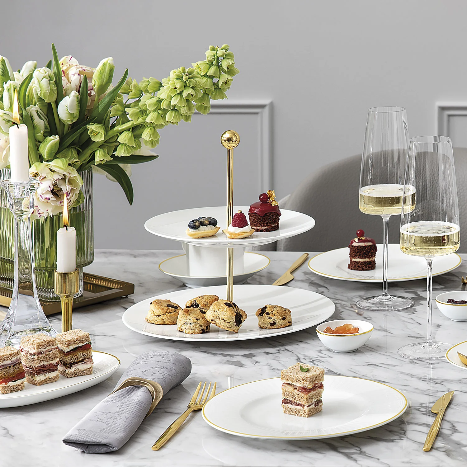 MetroChic Blanc Gifts Этажерка 27 см