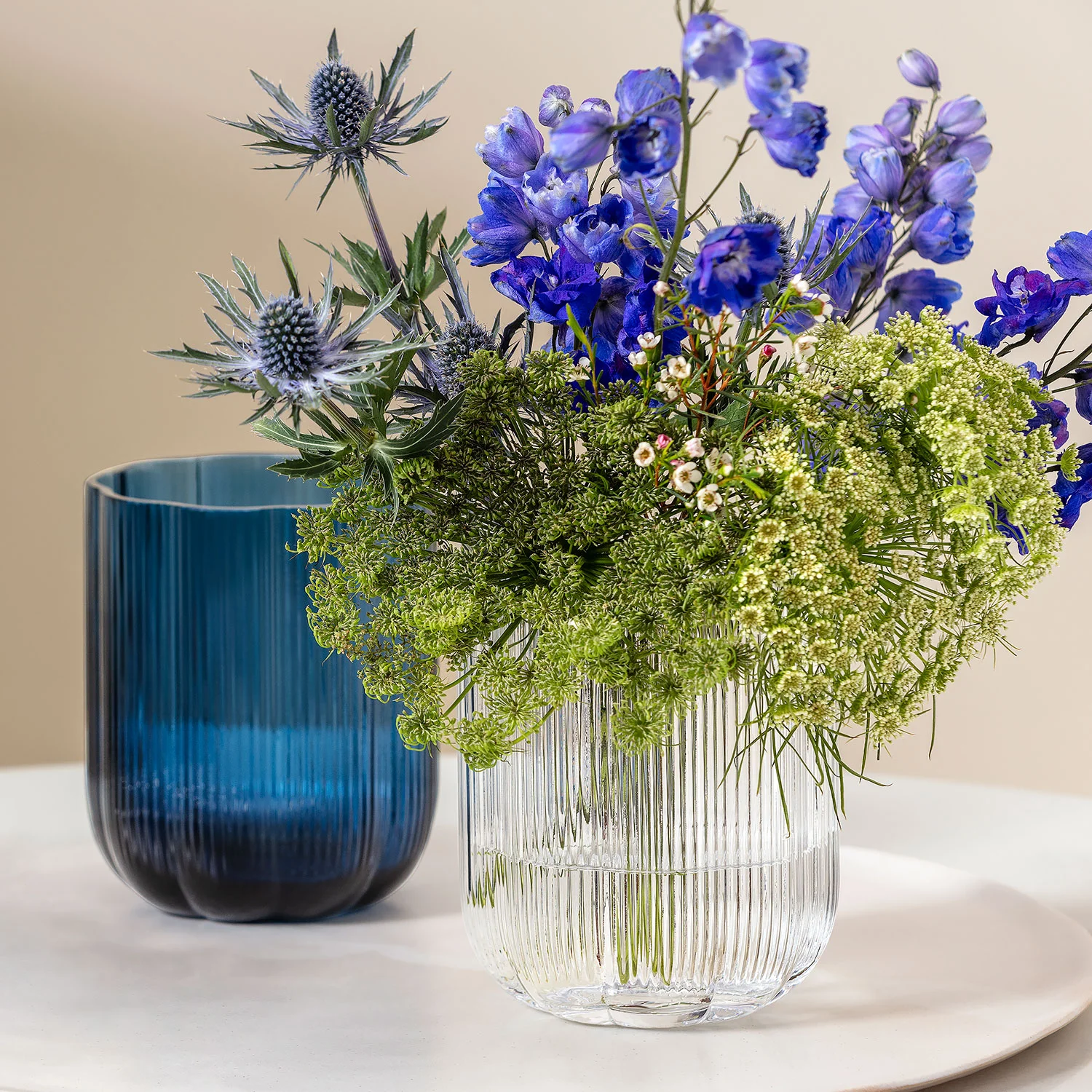 Fleur Bleu Glass Ваза 15 см