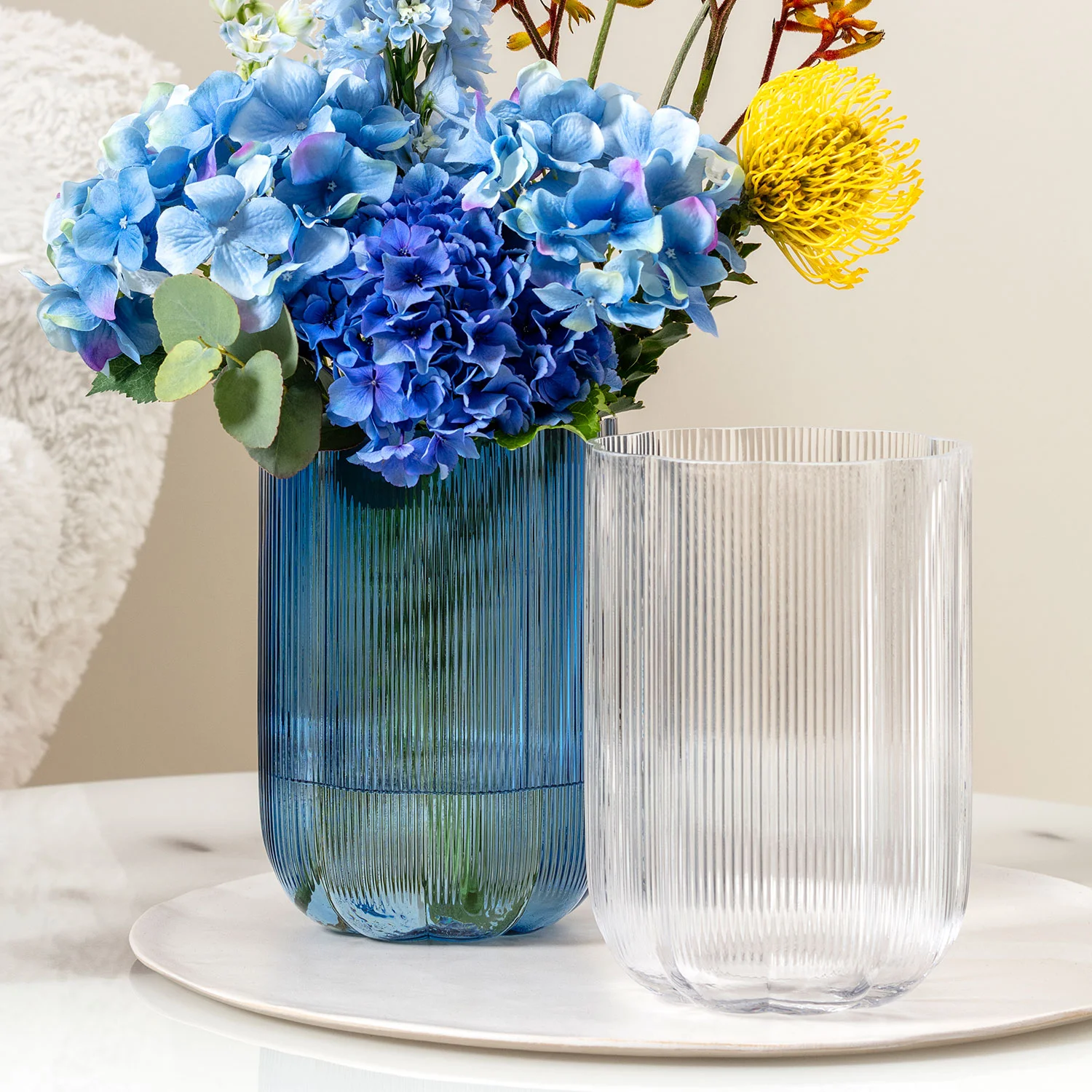 Fleur Bleu Glass Ваза 23 см