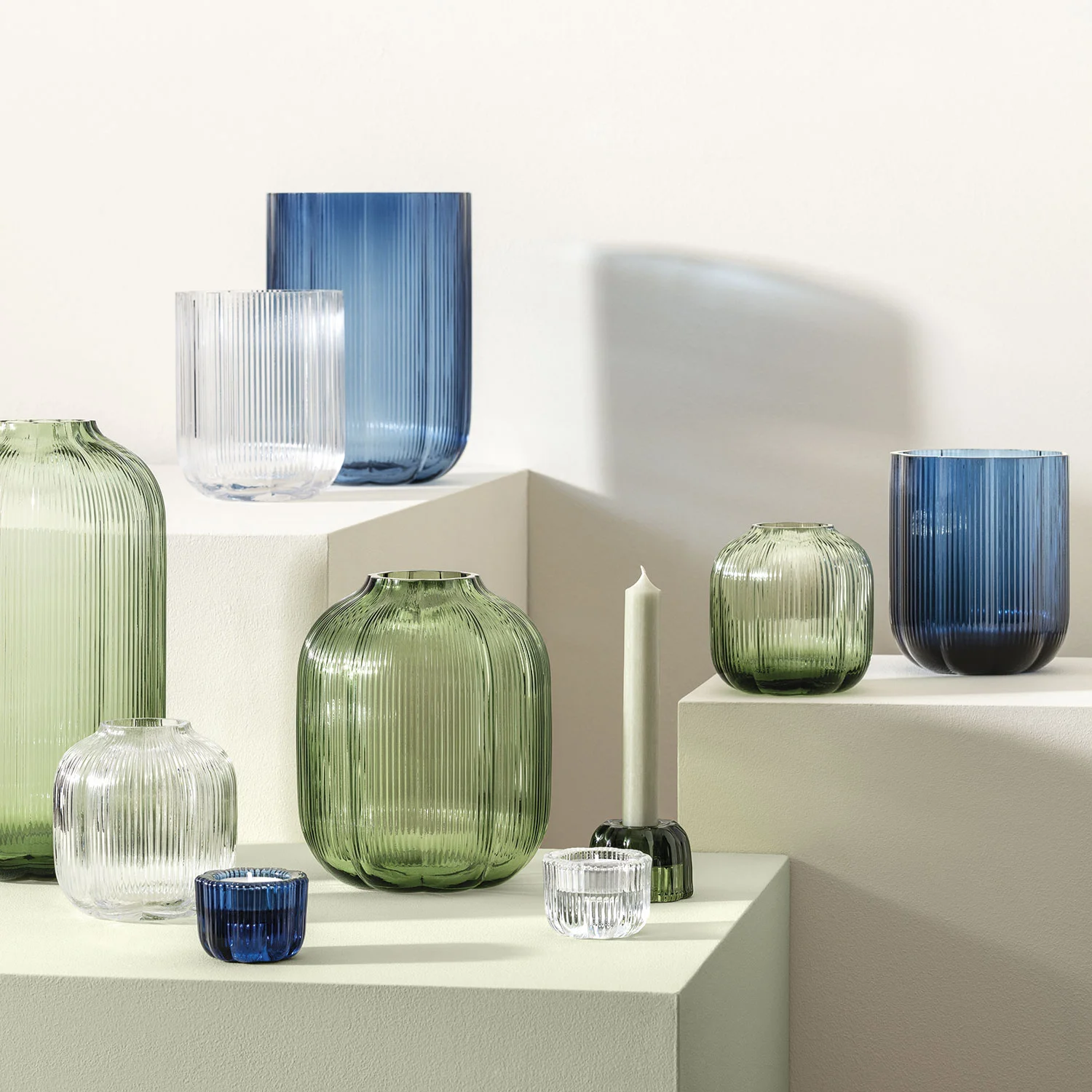 Fleur Bleu Glass Ваза 23 см