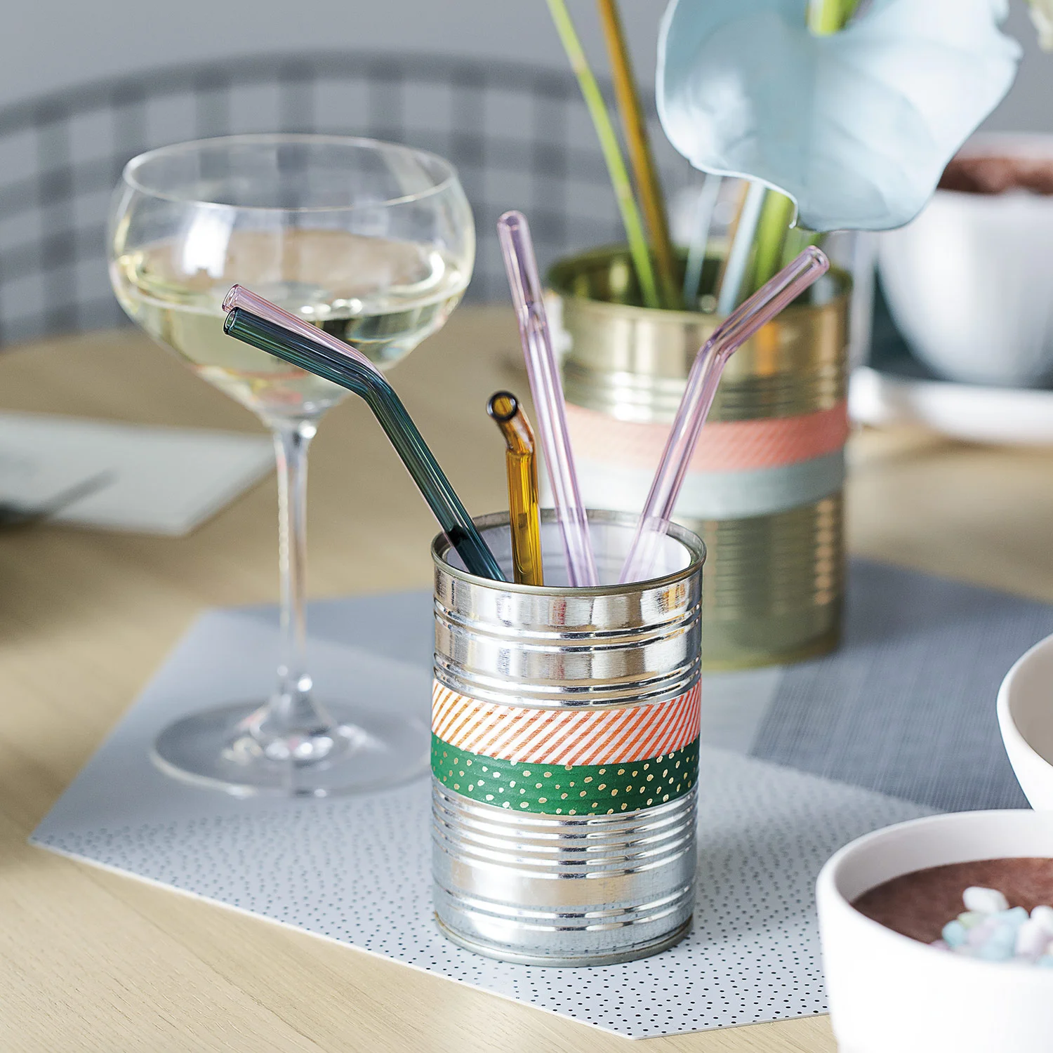 Artesano Hot - Cold Beverages Трубочки для напитков стеклянные, 4 шт