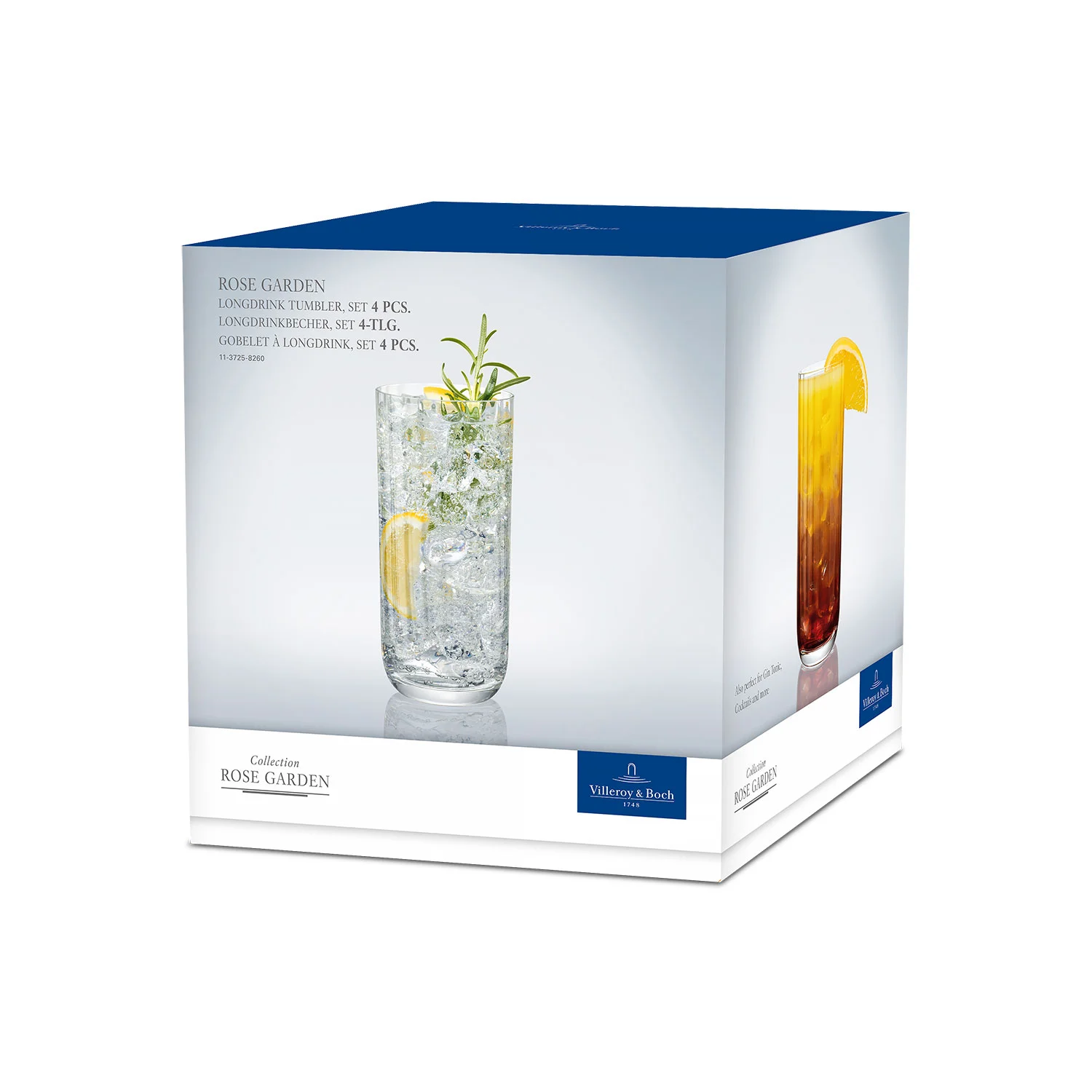 Rose Garden Glass Набор высоких стаканов 450 мл, 4 шт.