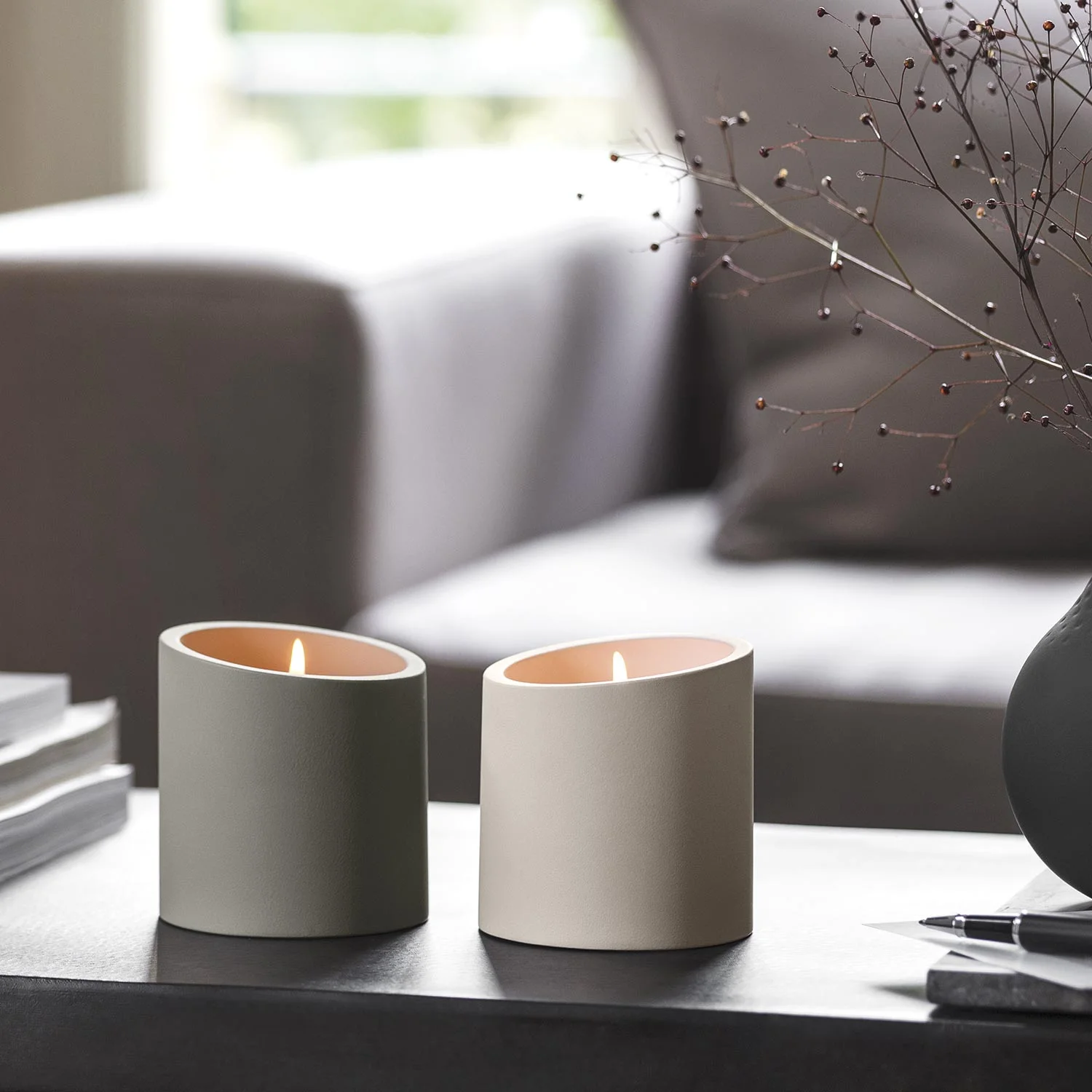 NewMoon Home Energy Подсвечник с ароматической свечой 9 см