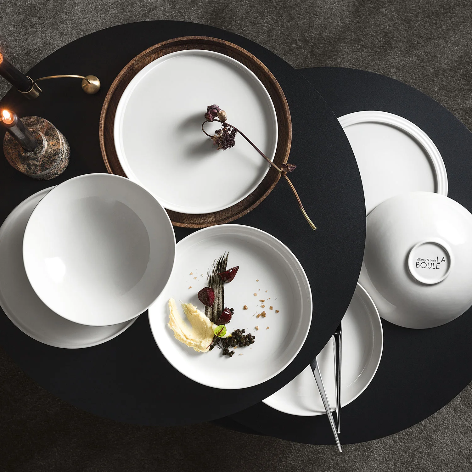 Iconic La Boule White Набор посуды на 2 персоны, 7 предметов